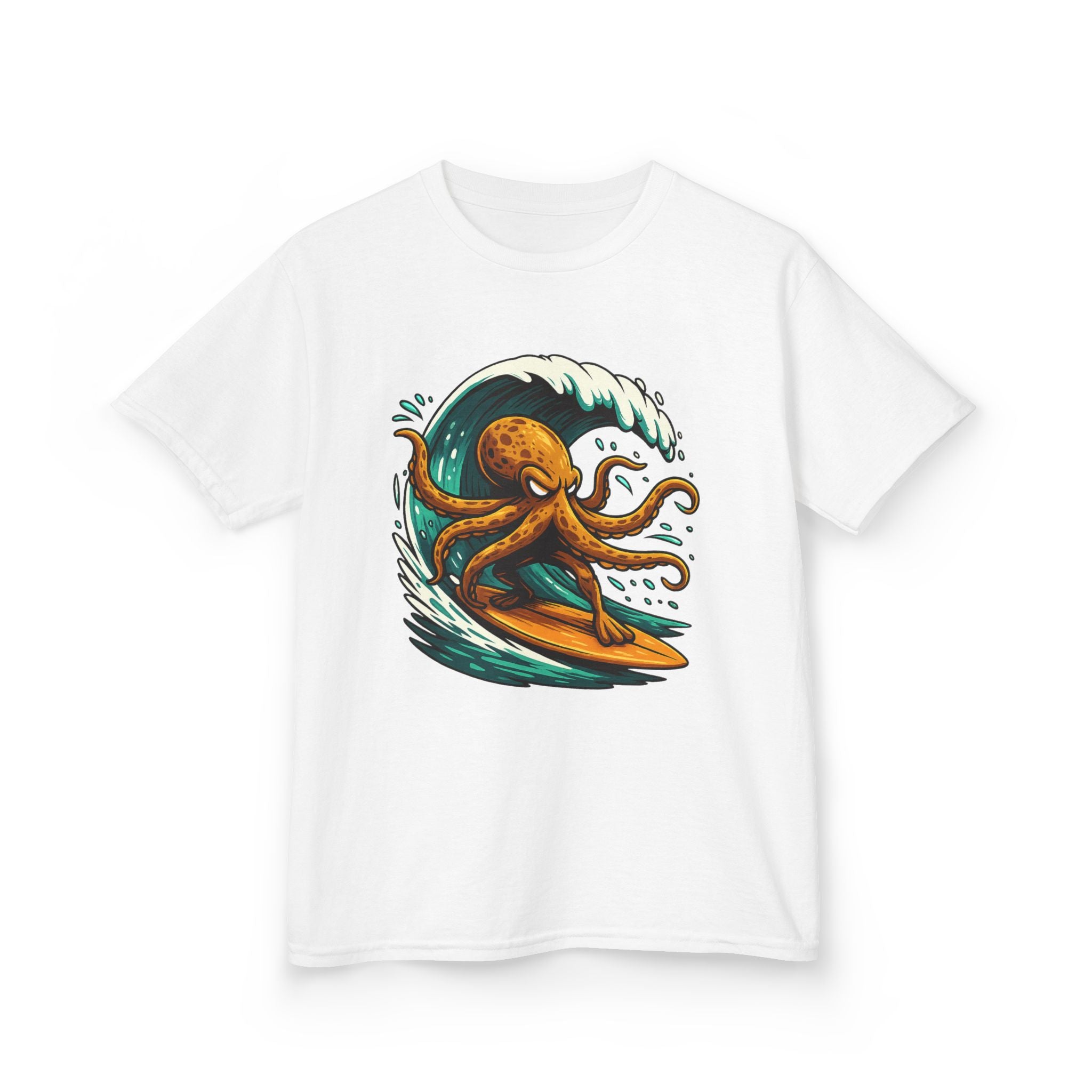 Kids Tee — Octo Surfer Surfing Wave Graphic