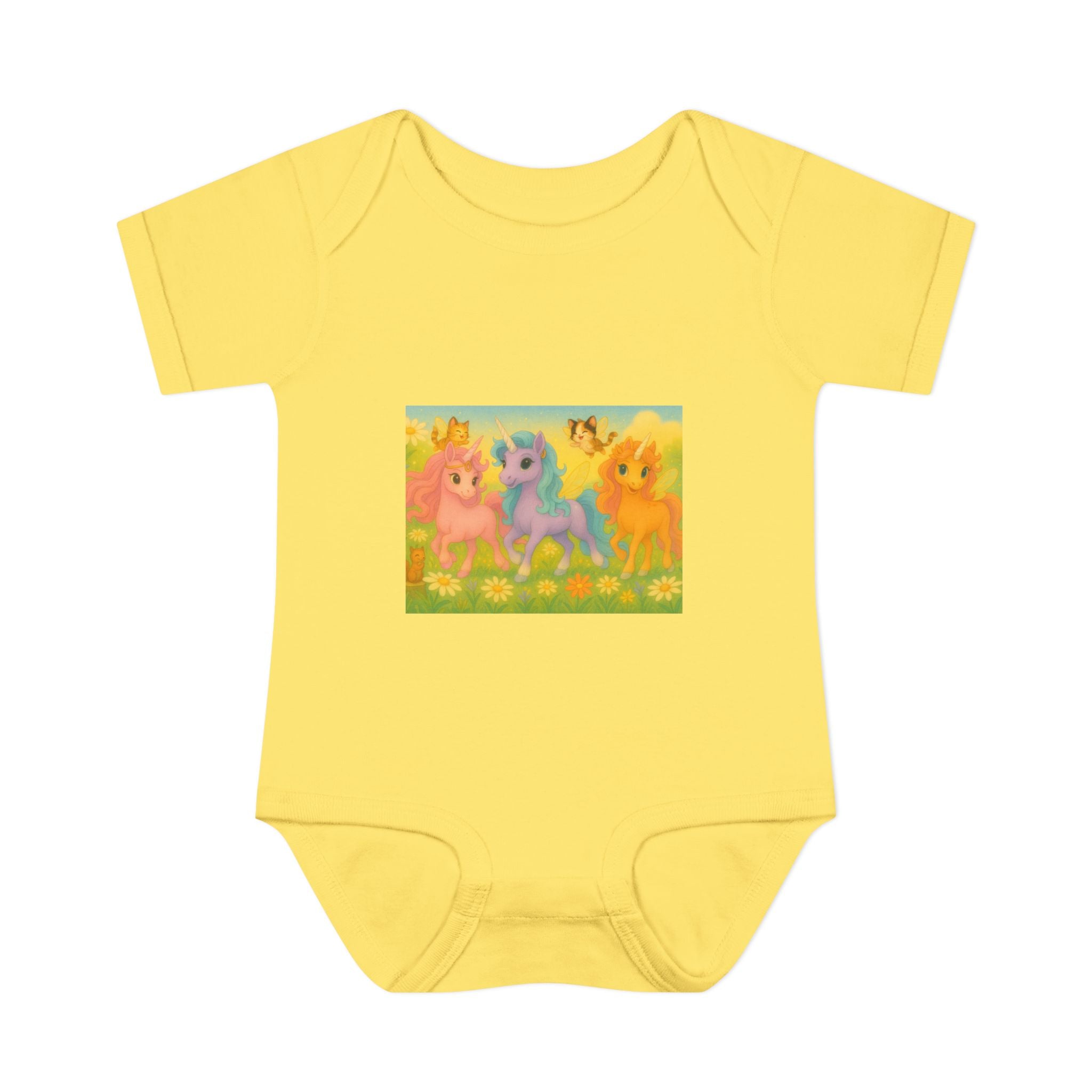Bodysuit - Whimsical Unicorn Princesses and Forest Animals Playful Design