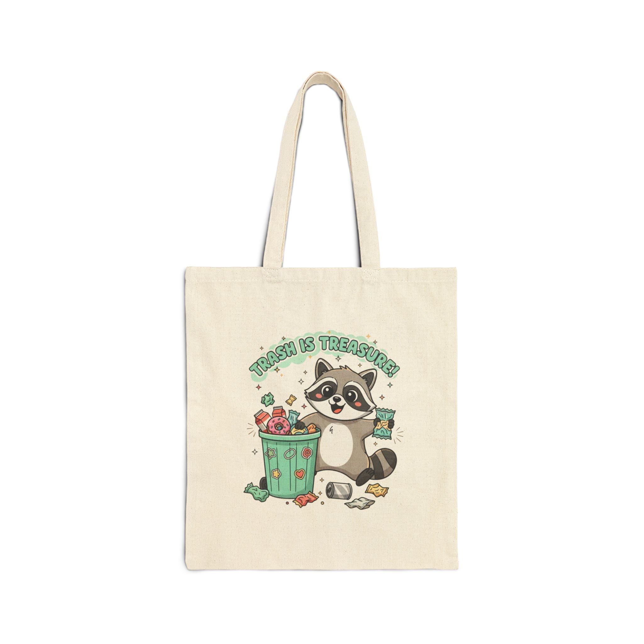 Trash Panda Christmas Tote | Cotton Canvas Tote, Funny Raccoon Holiday