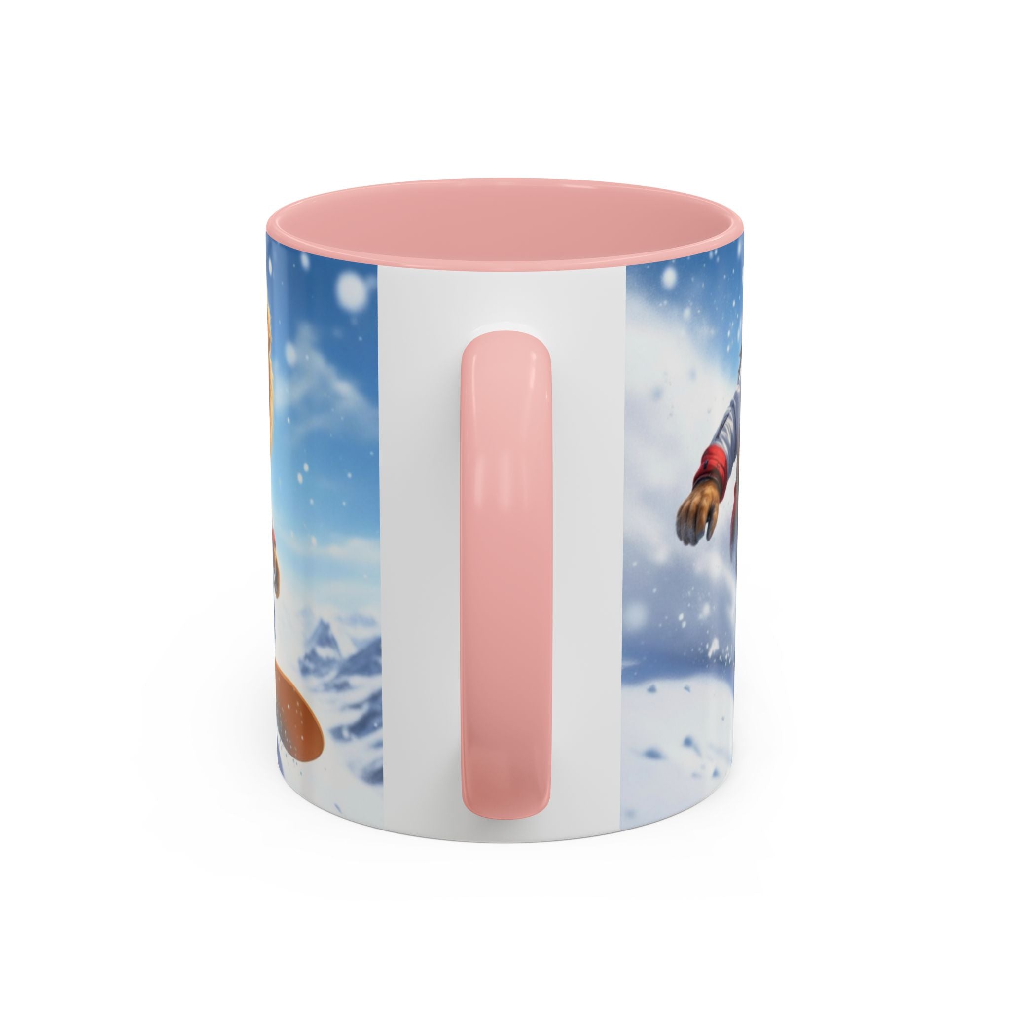 Snowboarding Lion Coffee Mug — Winter Sports Animal Art 11/15oz