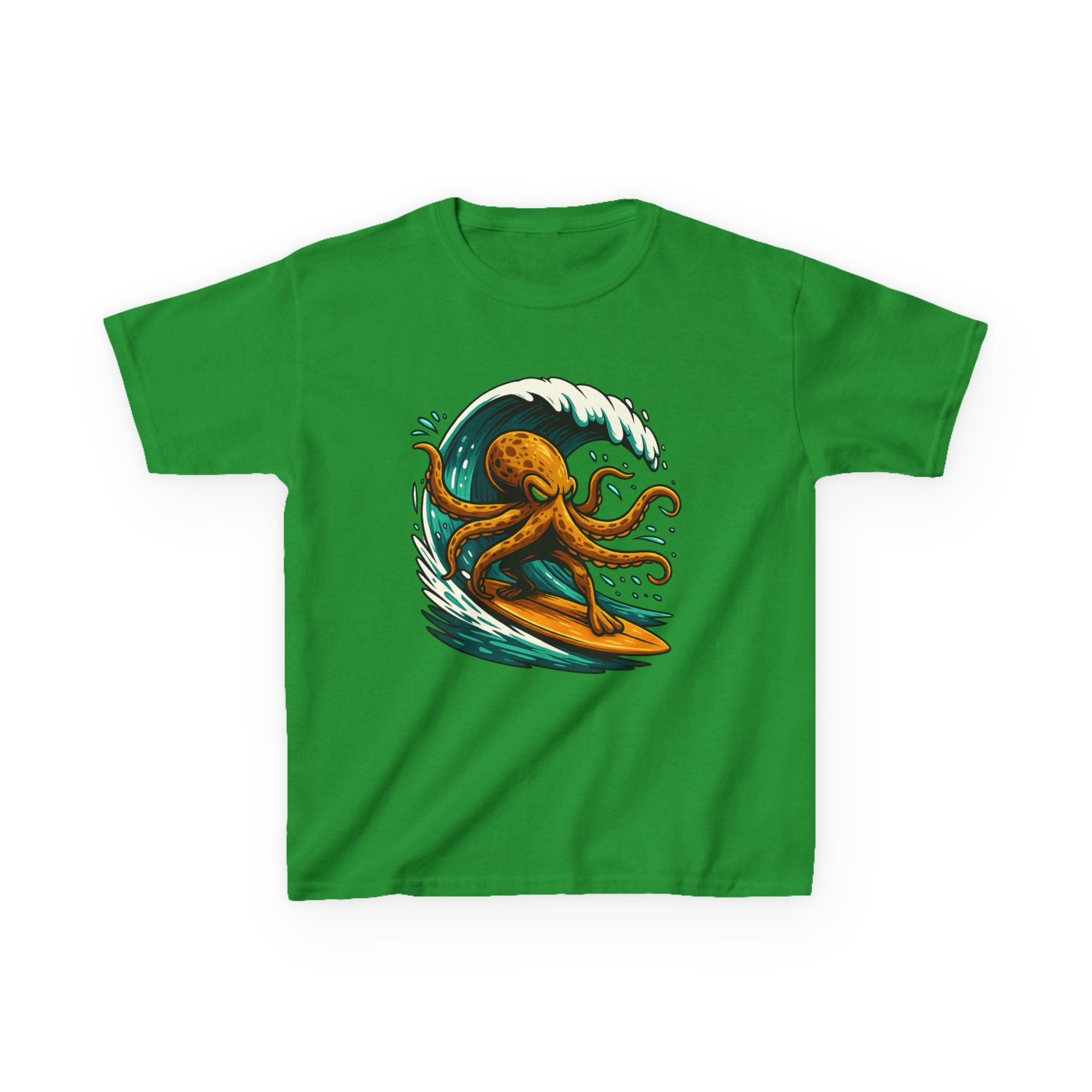 Kids Tee — Octo Surfer Surfing Wave Graphic