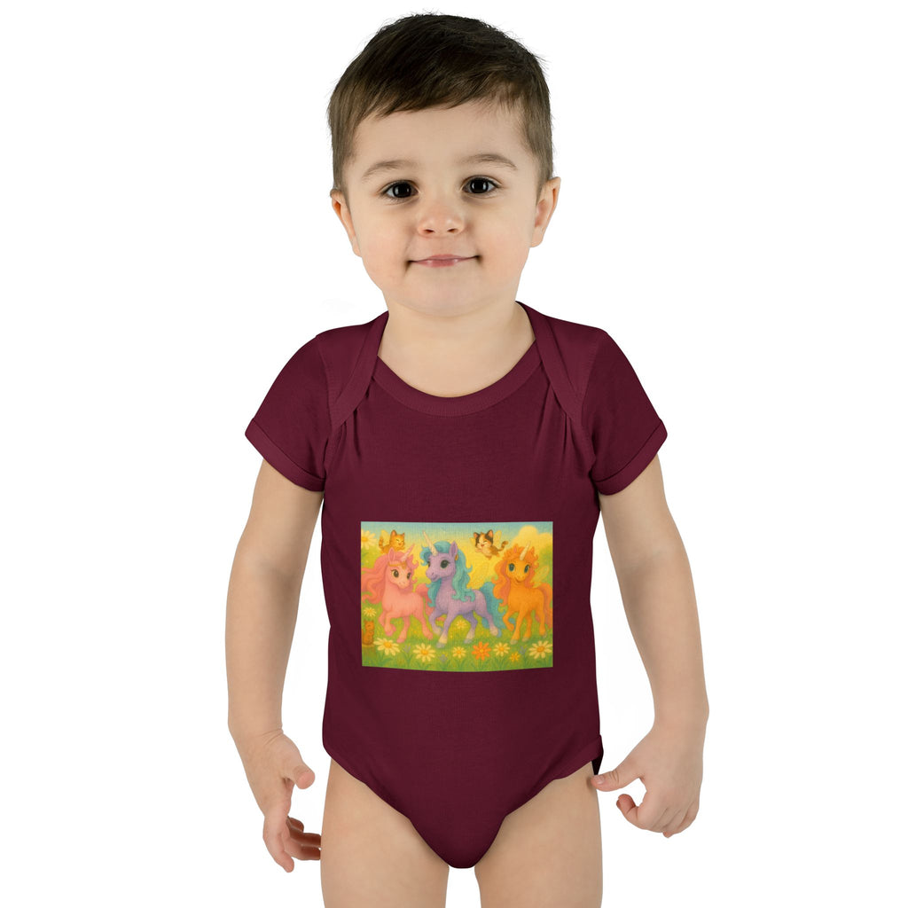 Bodysuit - Whimsical Unicorn Princesses and Forest Animals Playful Design