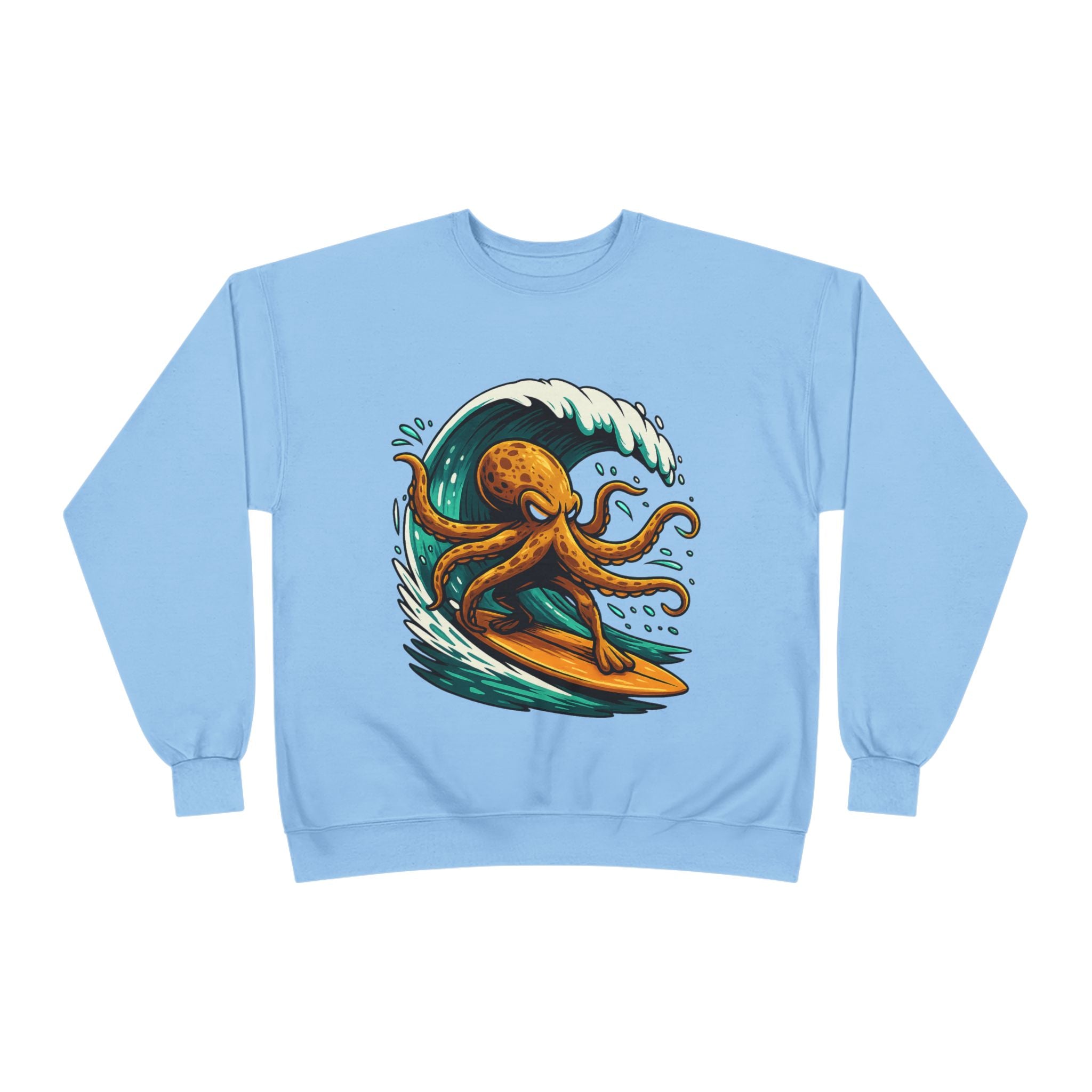 Octo Surfer Surfing Octopus Crewneck Sweatshirt