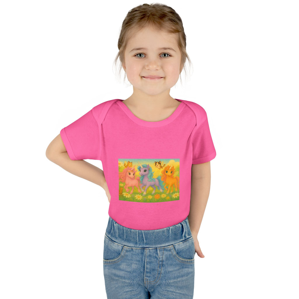 Bodysuit - Whimsical Unicorn Princesses and Forest Animals Playful Design