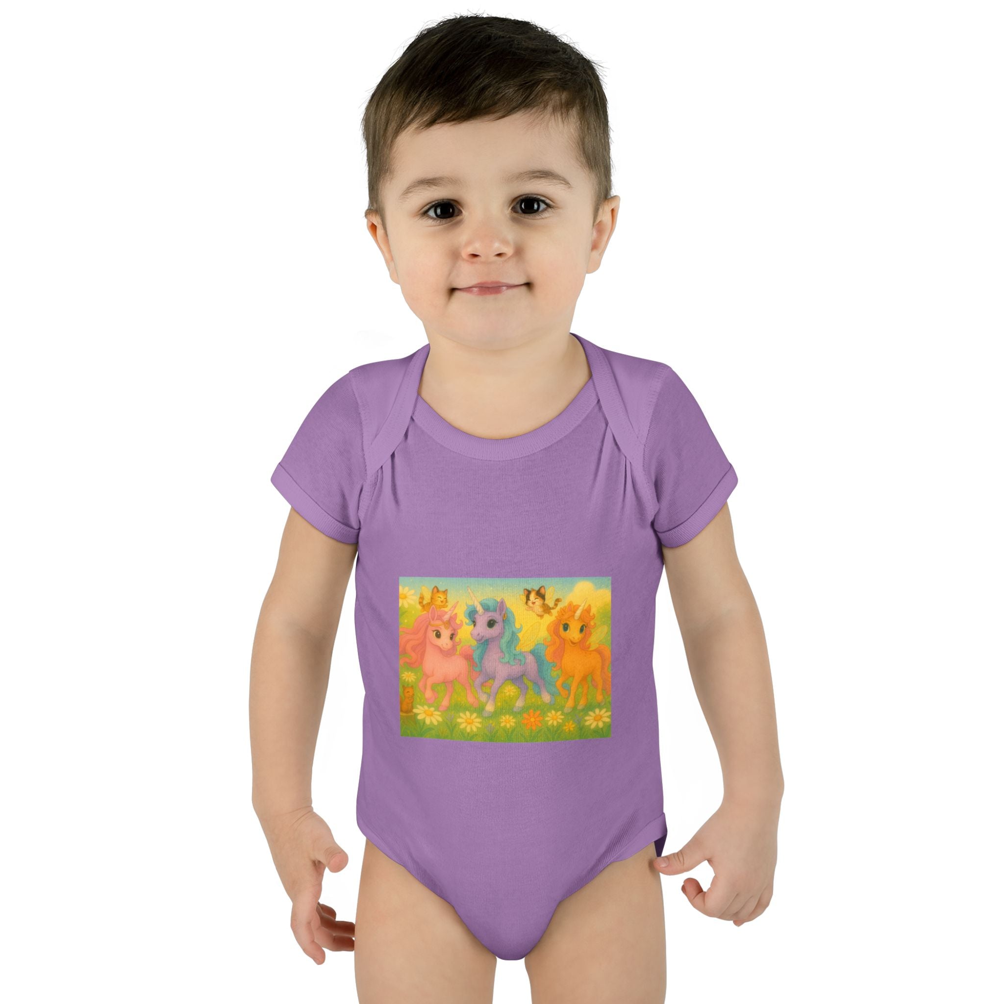 Bodysuit - Whimsical Unicorn Princesses and Forest Animals Playful Design