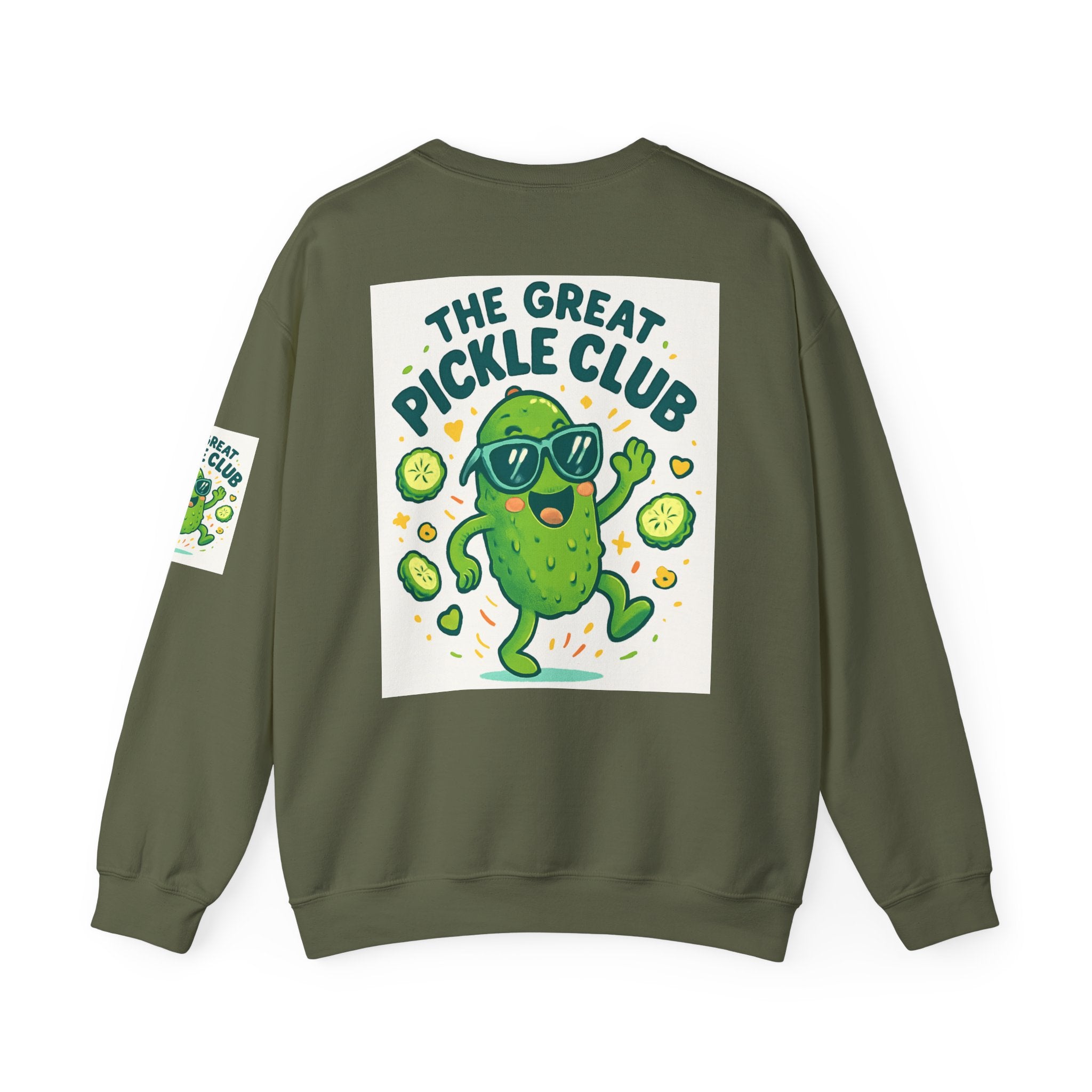 The Great Pickle Club Sweatshirt — Retro Cute Dancing Pickle Crewneck