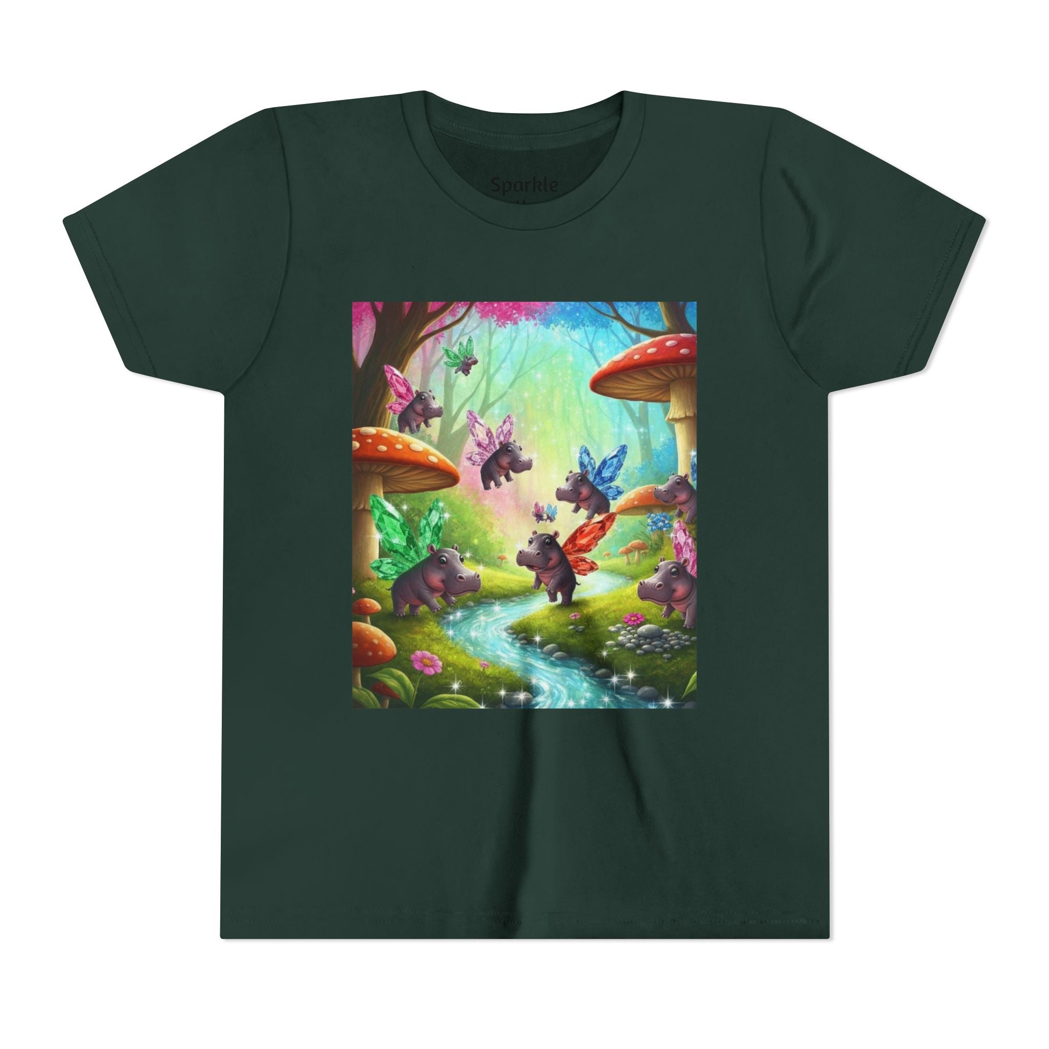 Magical Hippo Fairies Mushroom Grove Youth Tee