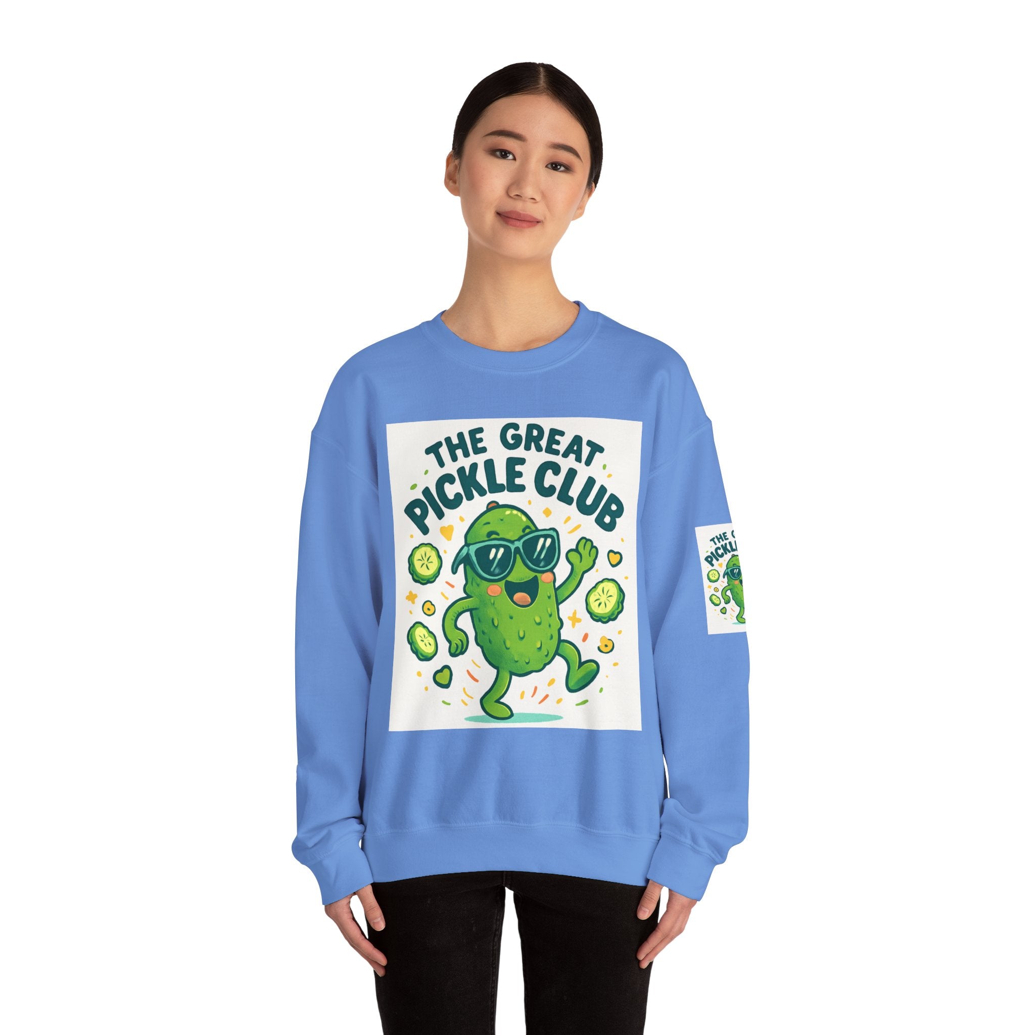 The Great Pickle Club Sweatshirt — Retro Cute Dancing Pickle Crewneck