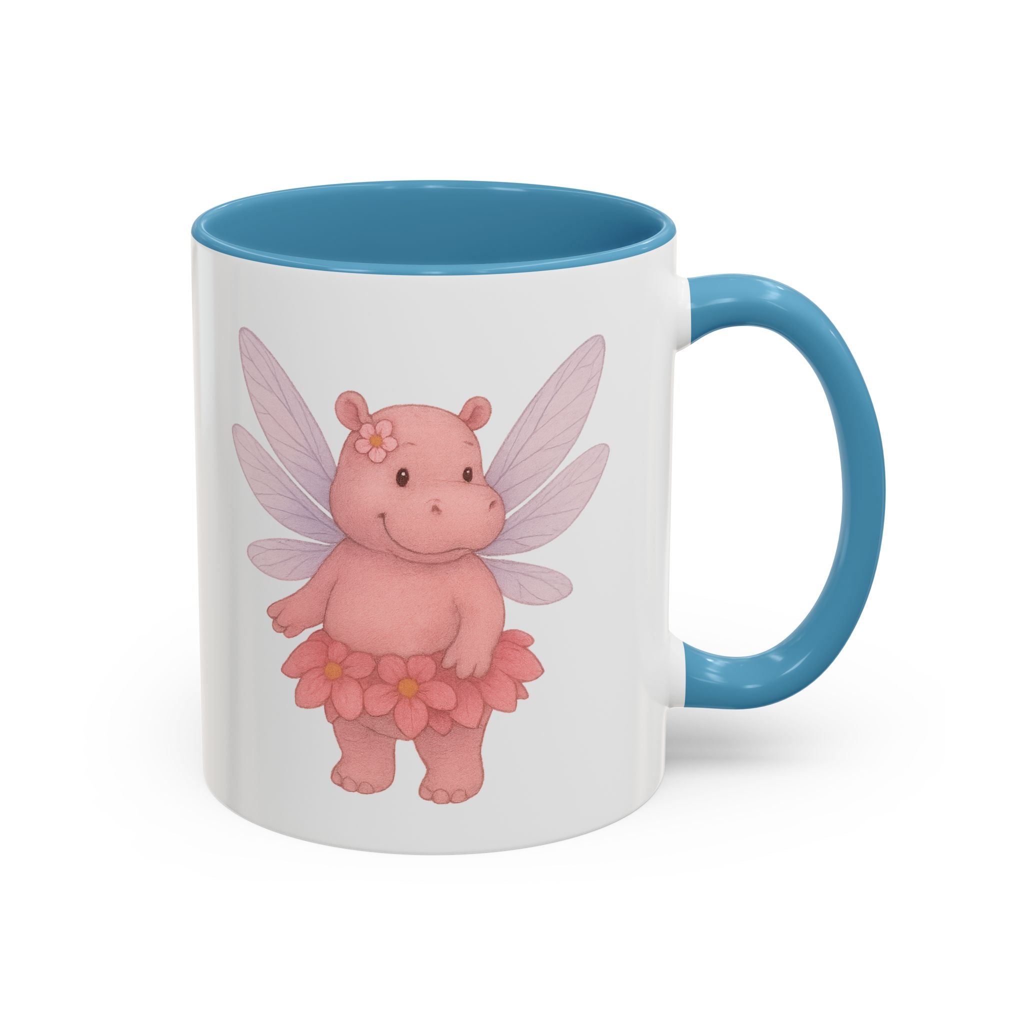 Coffee Mug - Whimsical Hippo Fairy Design
