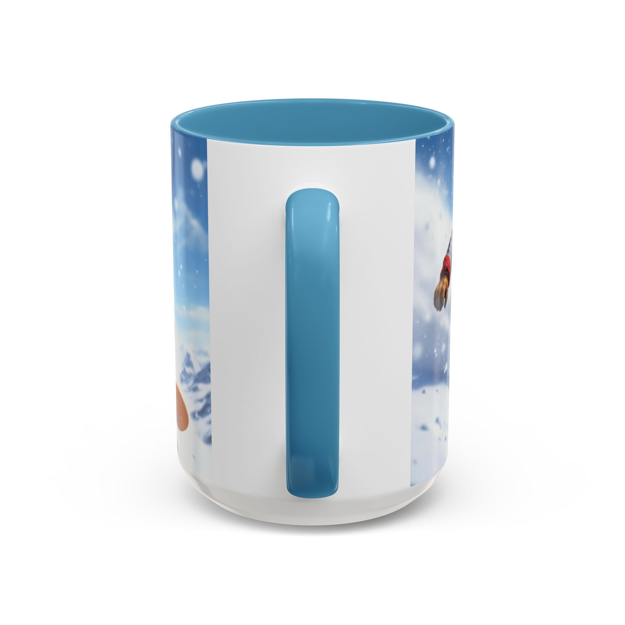 Snowboarding Lion Coffee Mug — Winter Sports Animal Art 11/15oz