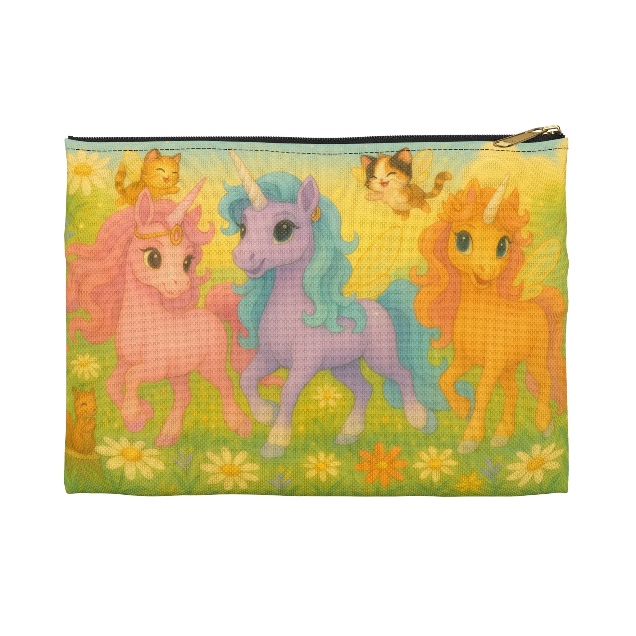 Accessory Pouch - Whimsical Unicorn Princess Trio Design from Sparkle Hollow