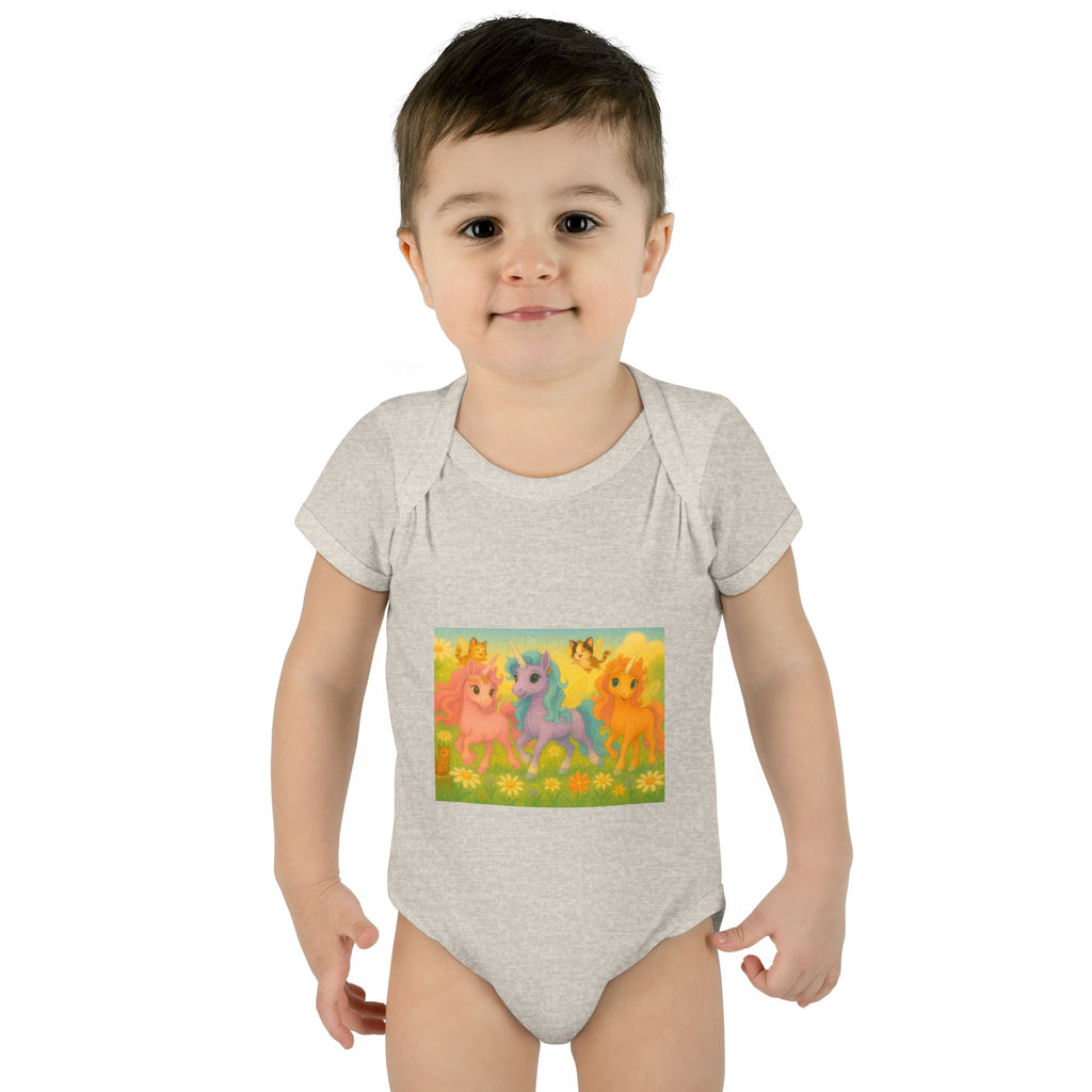 Bodysuit - Whimsical Unicorn Princesses and Forest Animals Playful Design