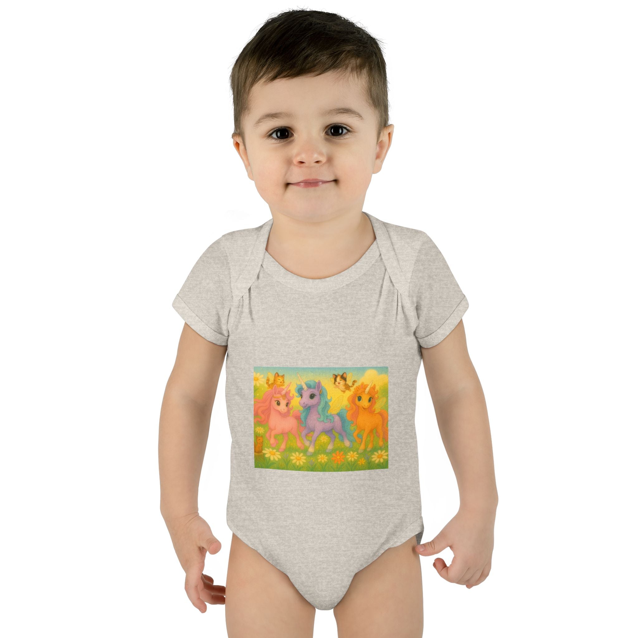 Bodysuit - Whimsical Unicorn Princesses and Forest Animals Playful Design