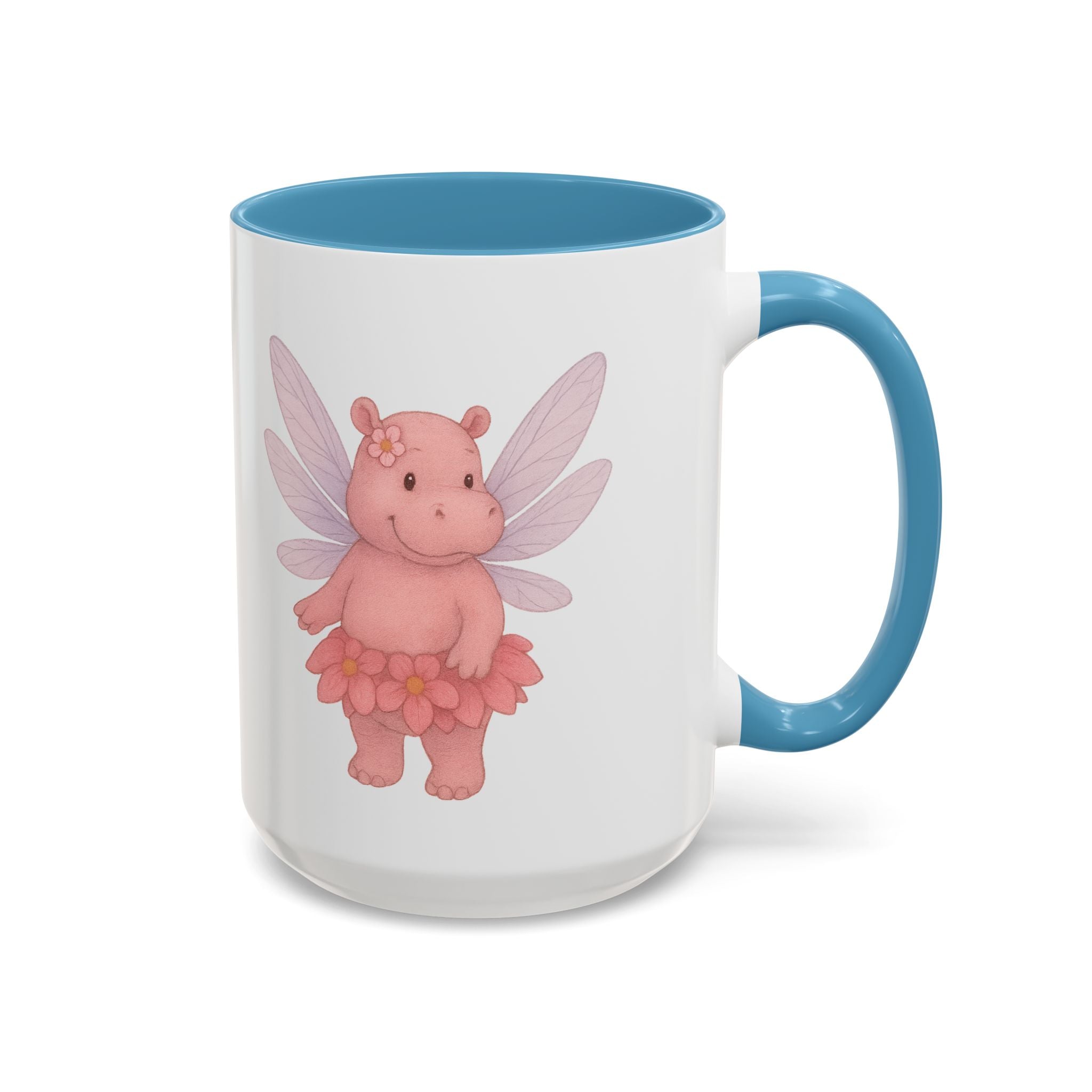 Coffee Mug - Whimsical Hippo Fairy Design