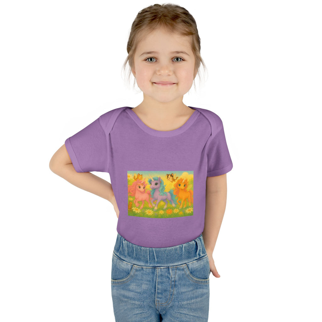 Bodysuit - Whimsical Unicorn Princesses and Forest Animals Playful Design