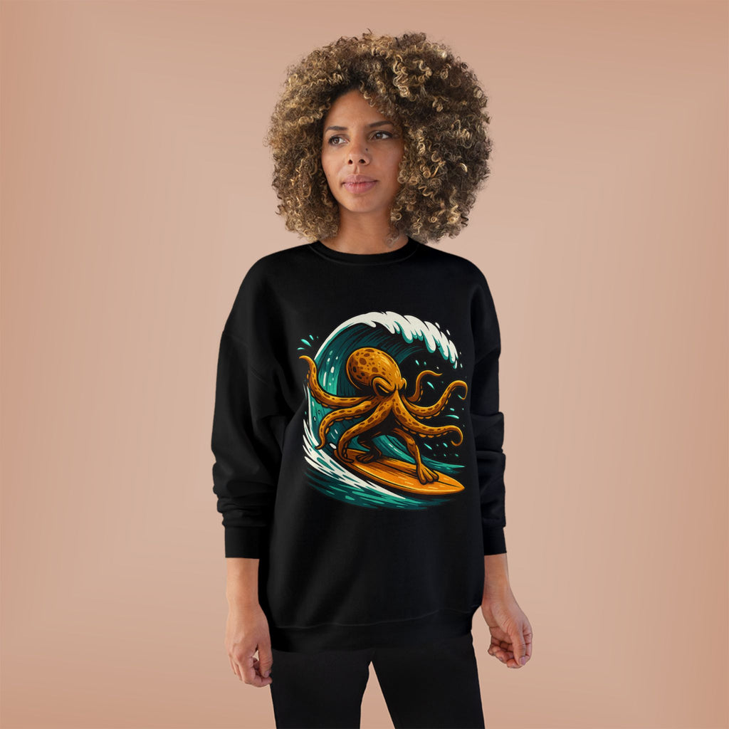 Octo Surfer Surfing Octopus Crewneck Sweatshirt