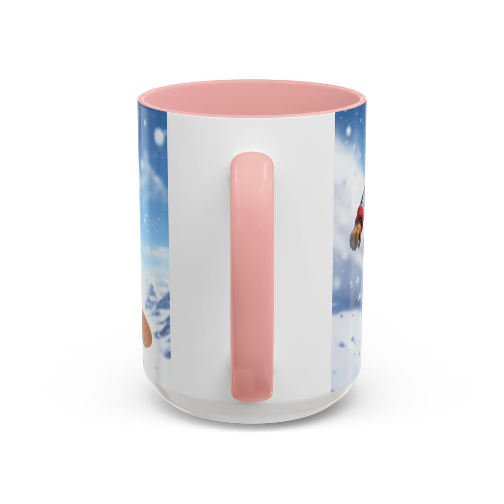 Snowboarding Lion Coffee Mug — Winter Sports Animal Art 11/15oz