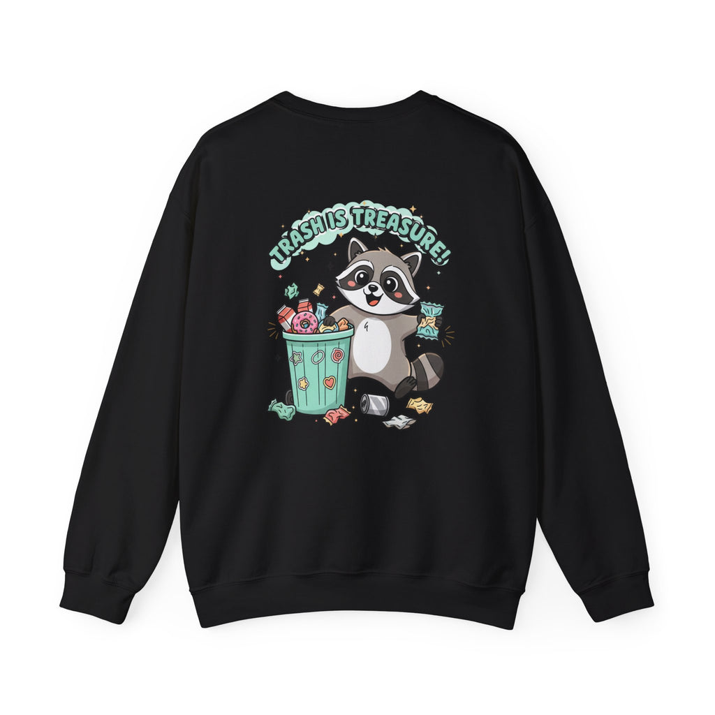 Merry Trash‑Mas Raccoon Crewneck Sweatshirt | trash panda Christmas, funny rodent