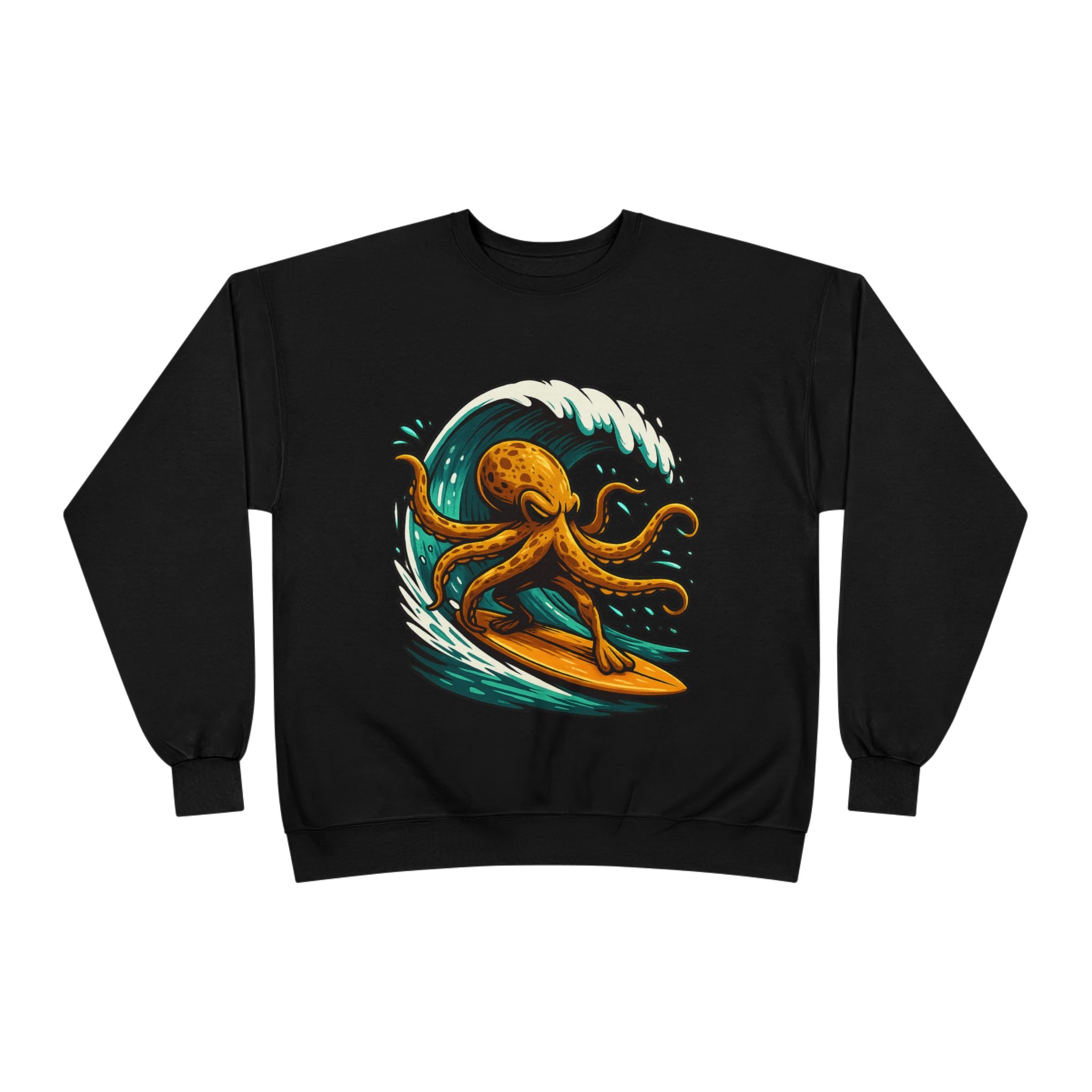 Octo Surfer Surfing Octopus Crewneck Sweatshirt