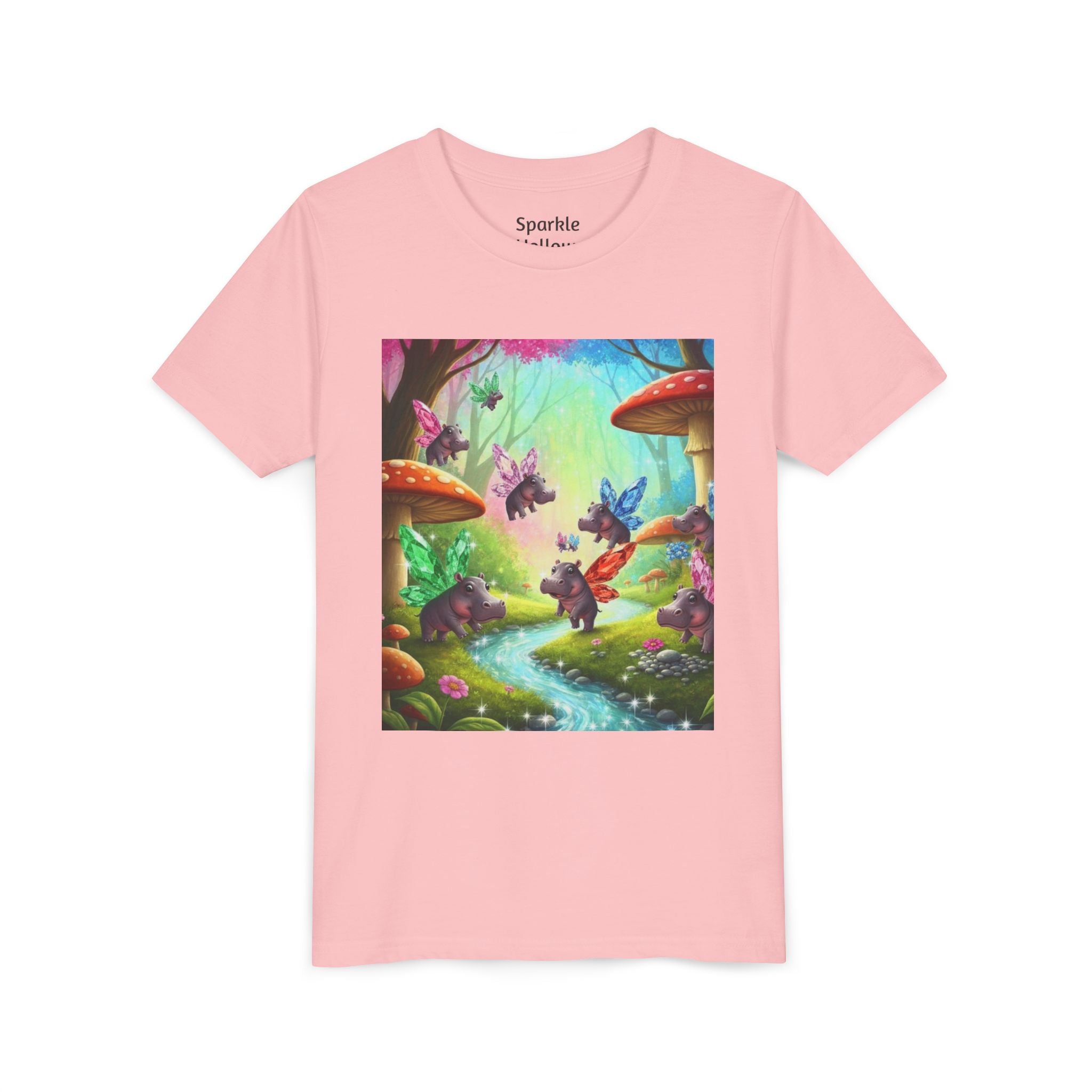 Magical Hippo Fairies Mushroom Grove Youth Tee