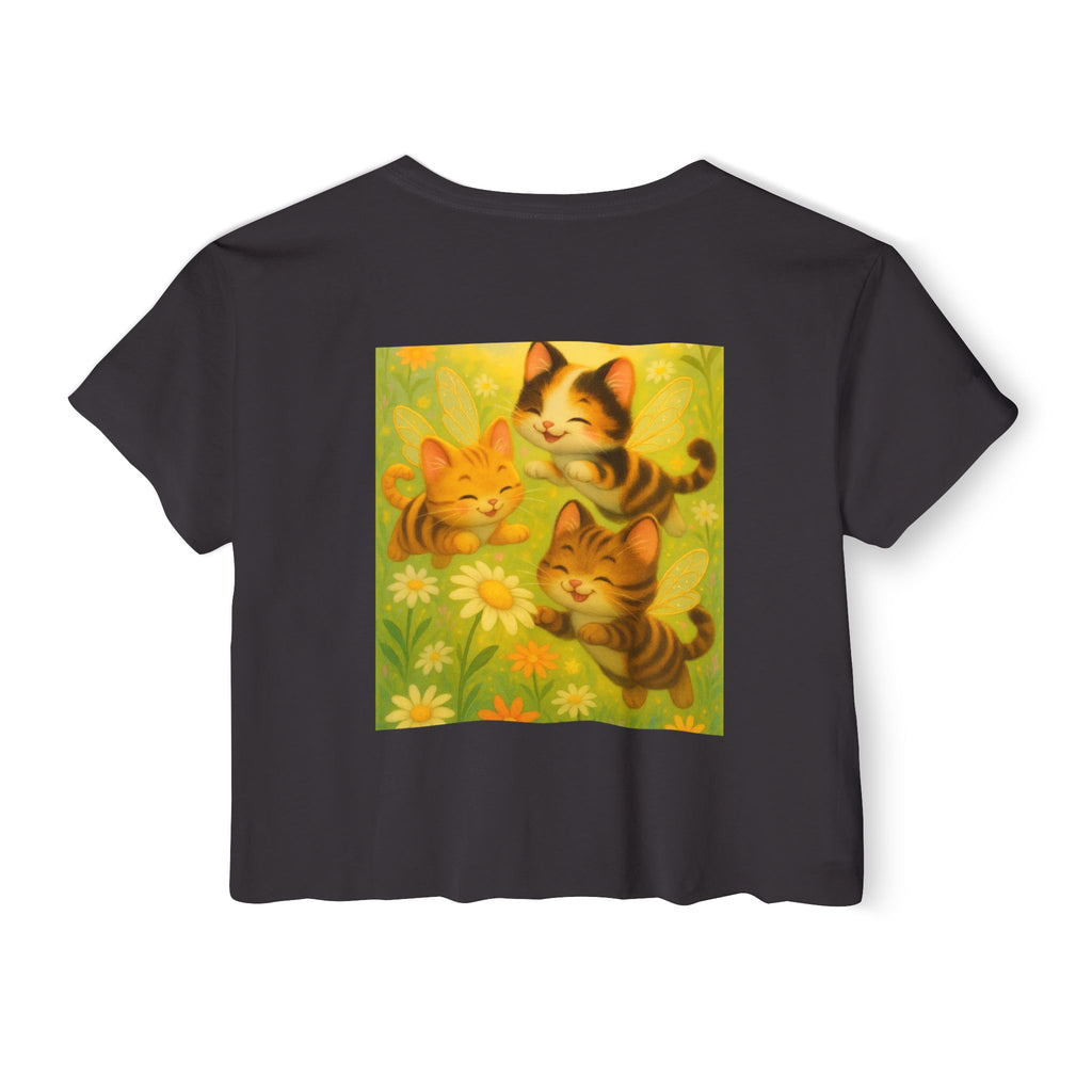 Cute Cat Festival Crop Top for Women - Perfect for Summer Celebrations