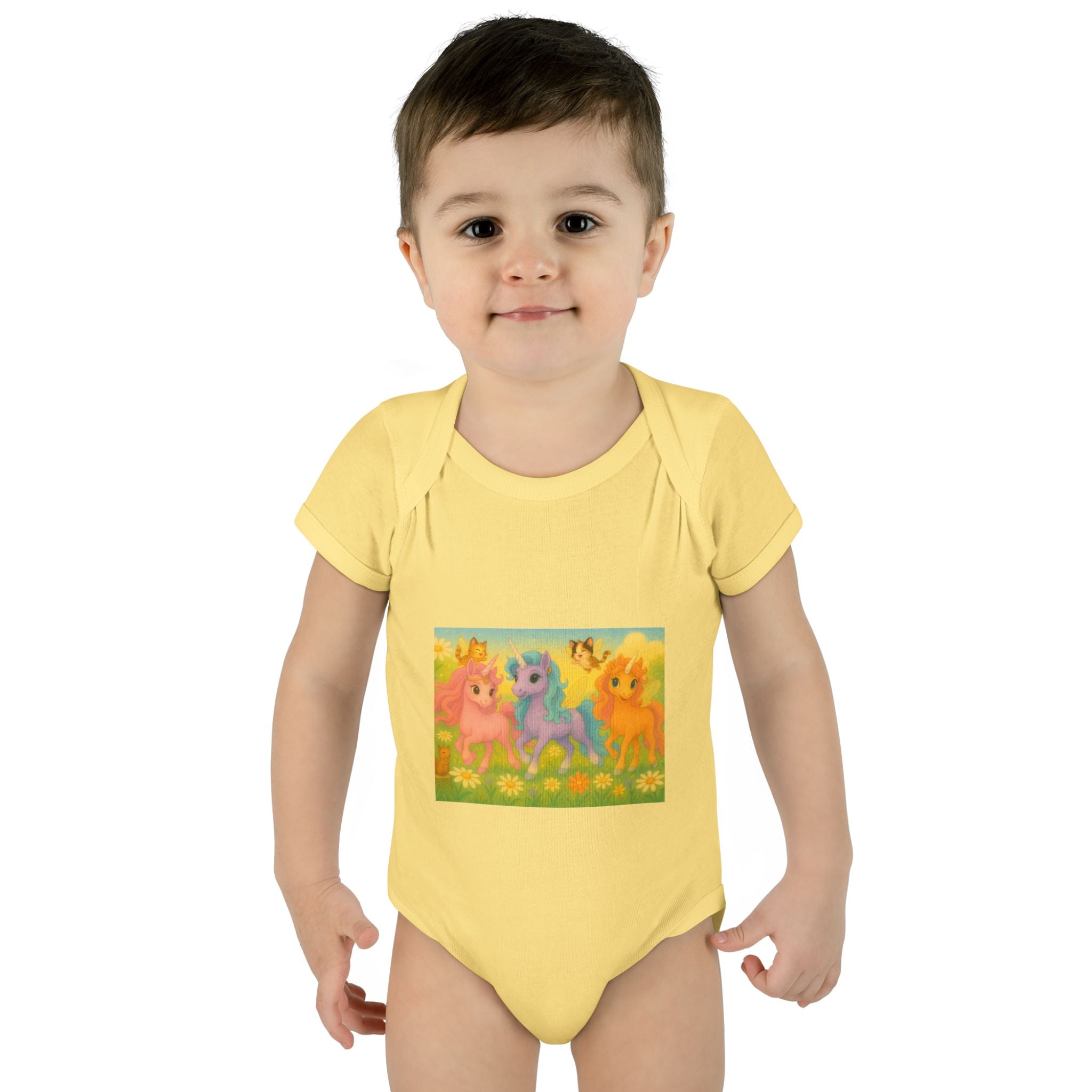 Bodysuit - Whimsical Unicorn Princesses and Forest Animals Playful Design