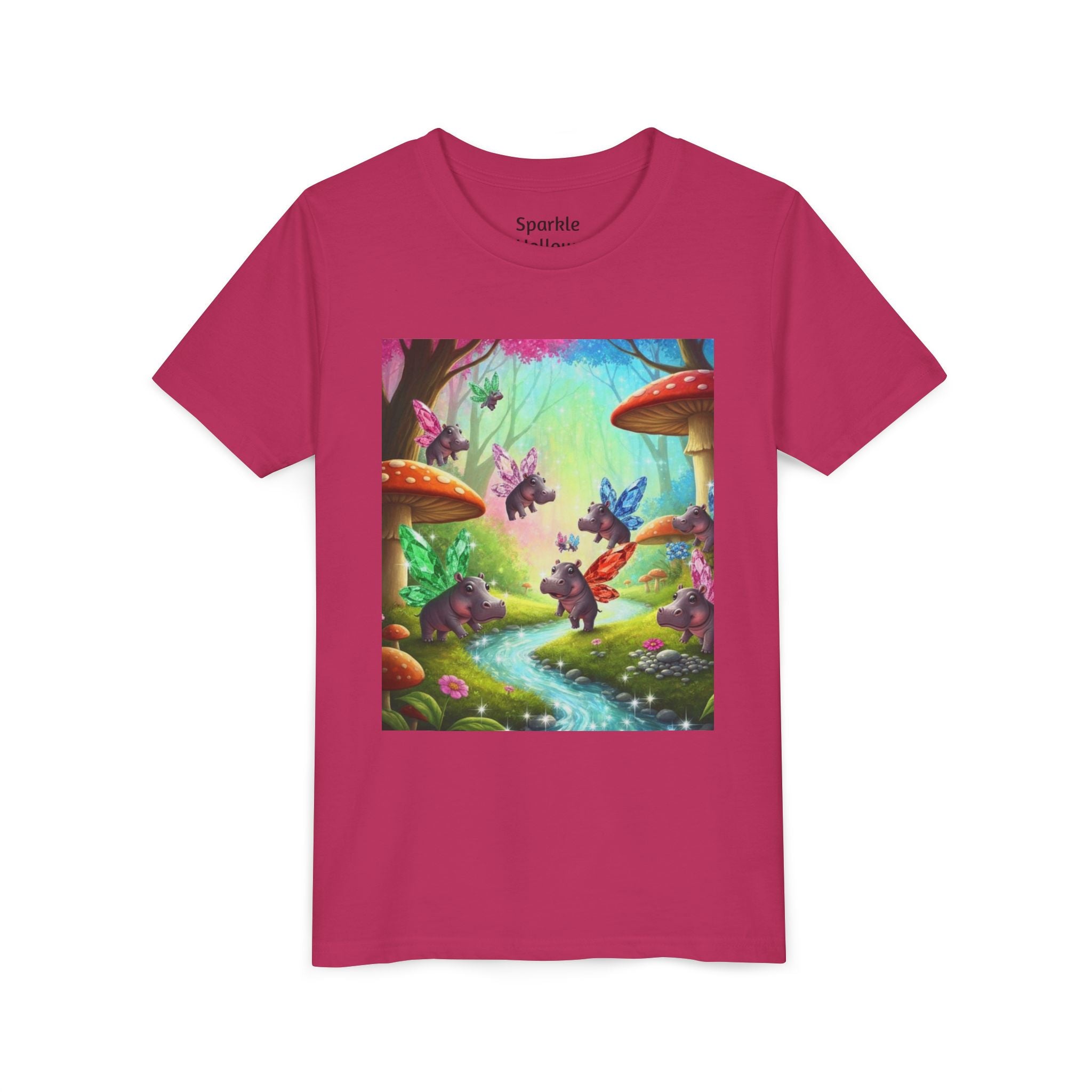 Magical Hippo Fairies Mushroom Grove Youth Tee