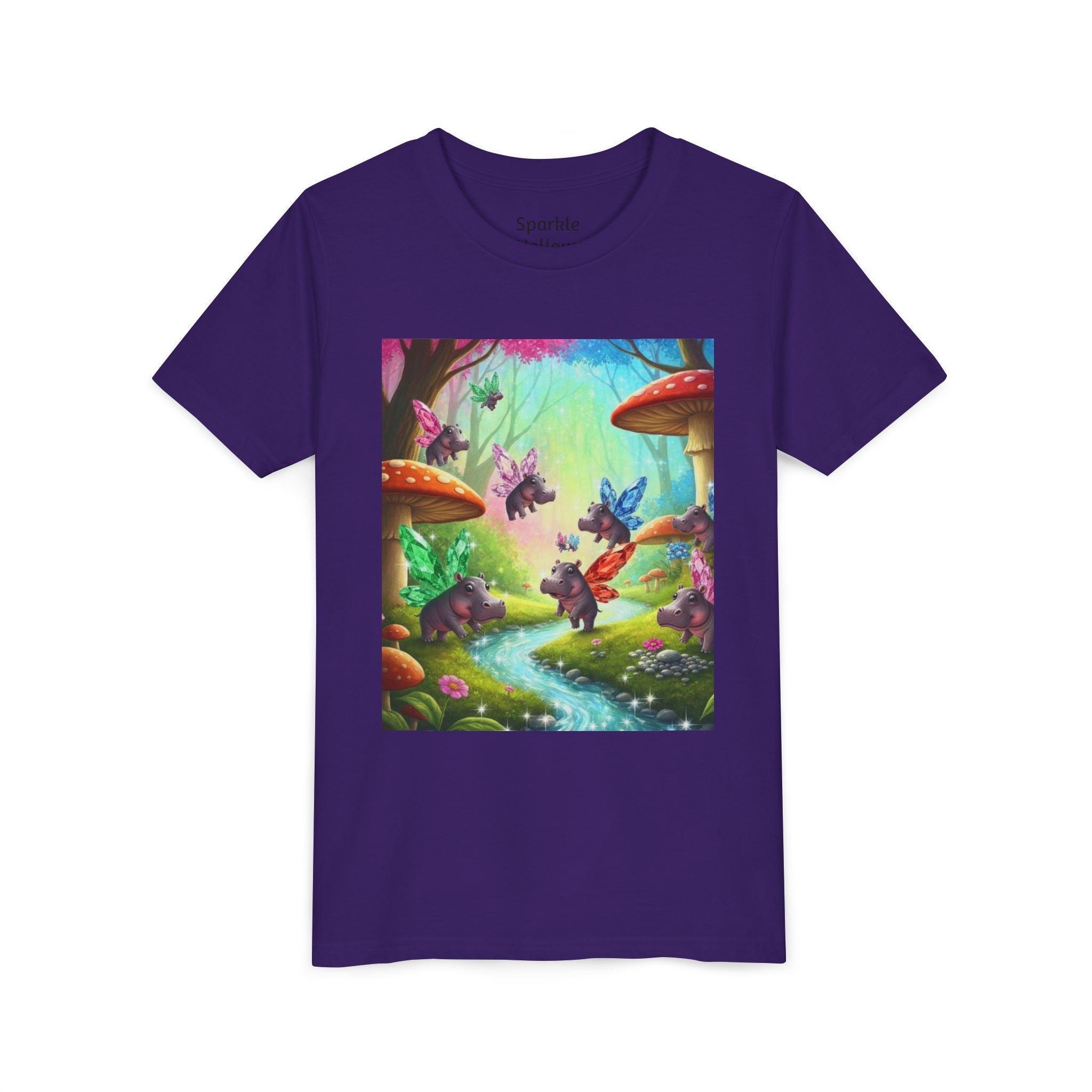 Magical Hippo Fairies Mushroom Grove Youth Tee