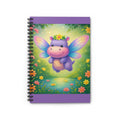 Spiral Notebook - Whimsical Hippo Fairy Design