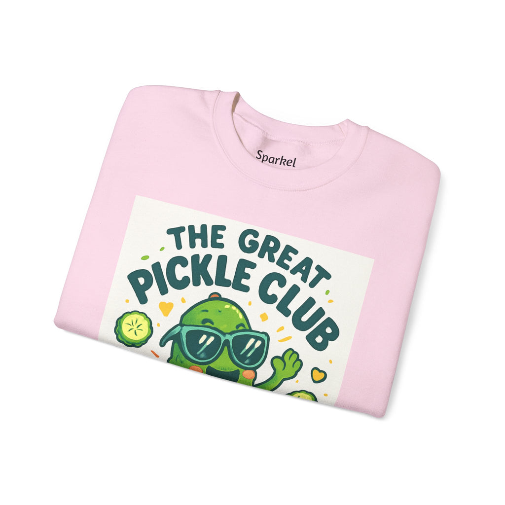 The Great Pickle Club Sweatshirt — Retro Cute Dancing Pickle Crewneck