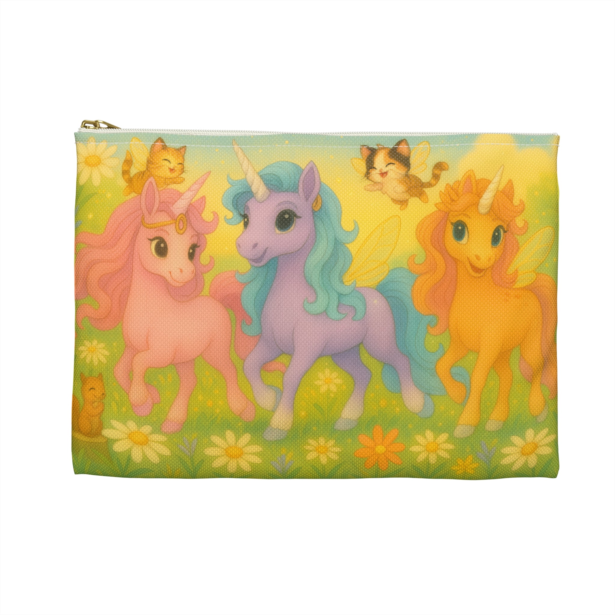 Accessory Pouch - Whimsical Unicorn Princess Trio Design from Sparkle Hollow