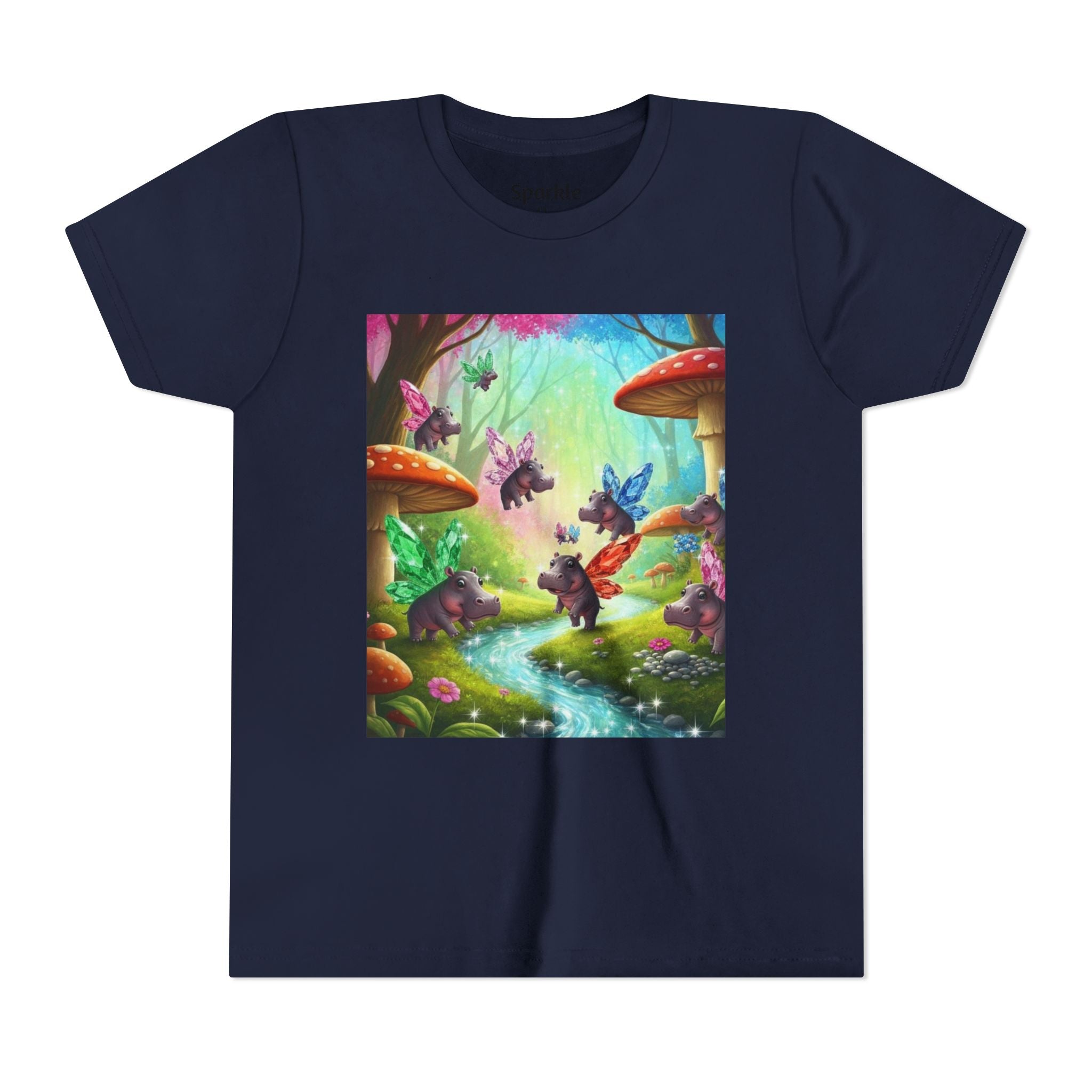 Magical Hippo Fairies Mushroom Grove Youth Tee