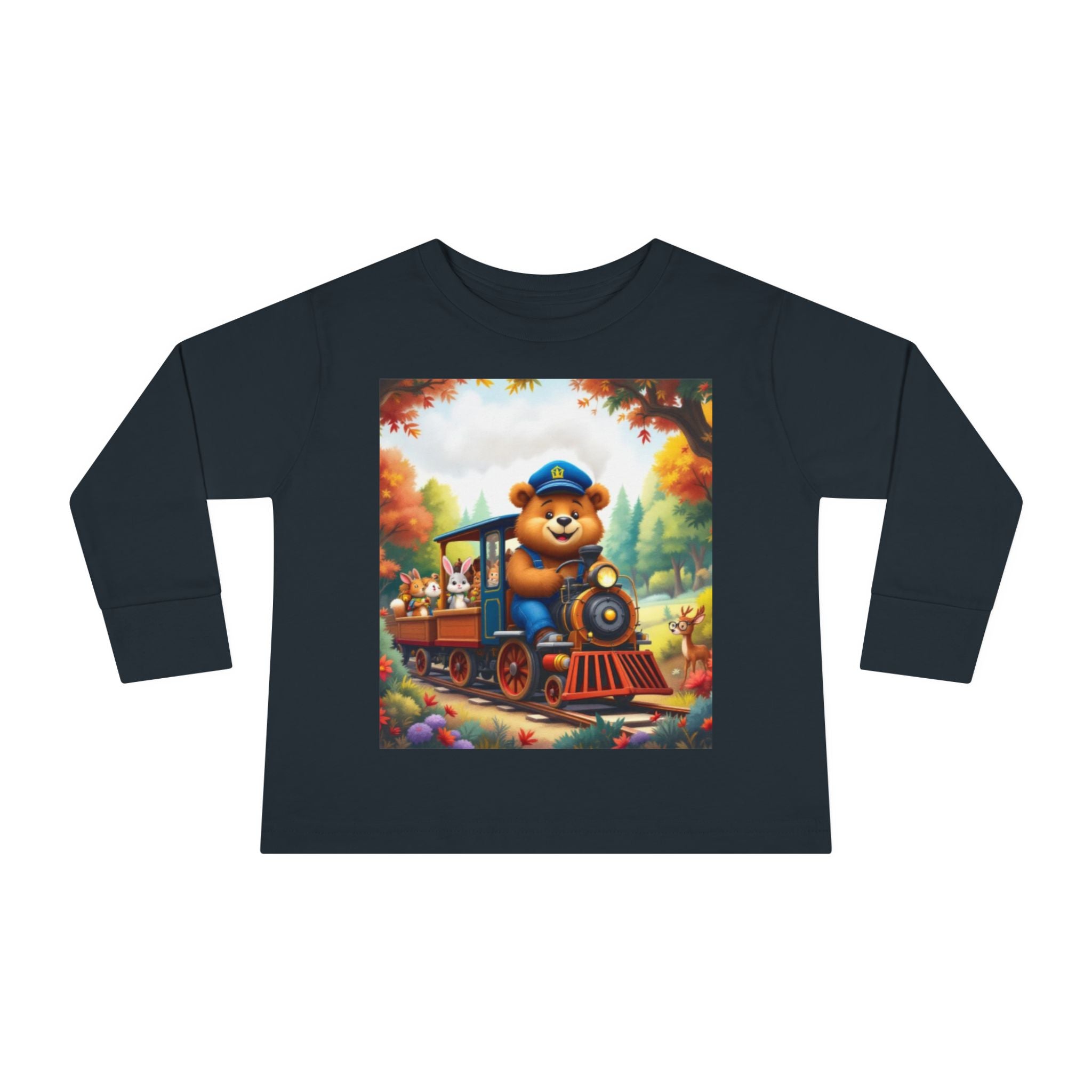 Toddler Tee - Bear Train in Sparkle Hollow Design