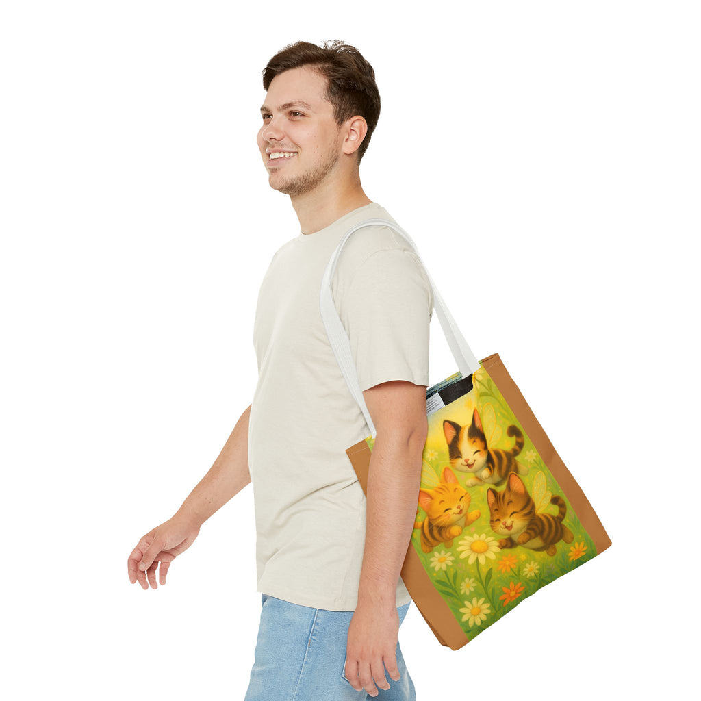 Bumble Cat Tote Bag - Whimsical Design from Sparkle Hollow