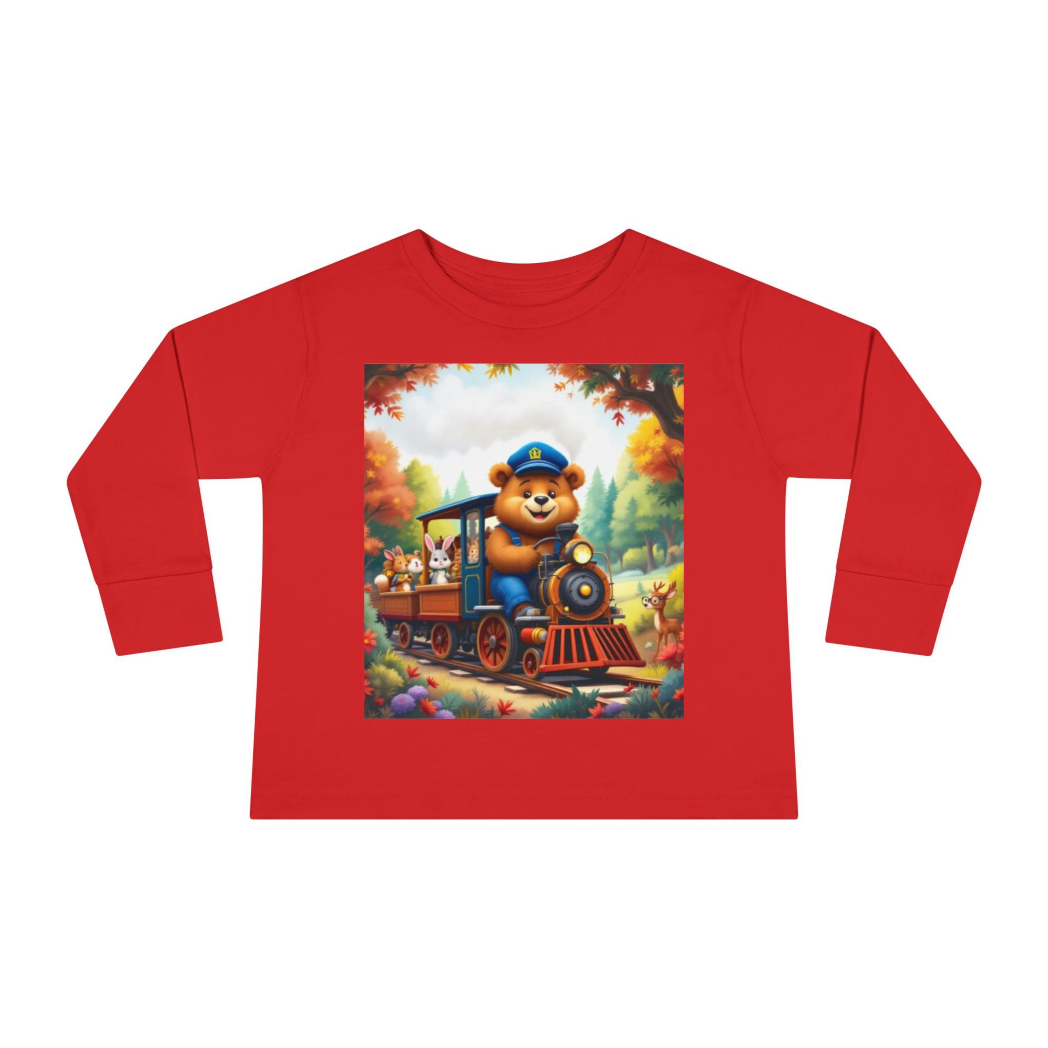 Toddler Tee - Bear Train in Sparkle Hollow Design