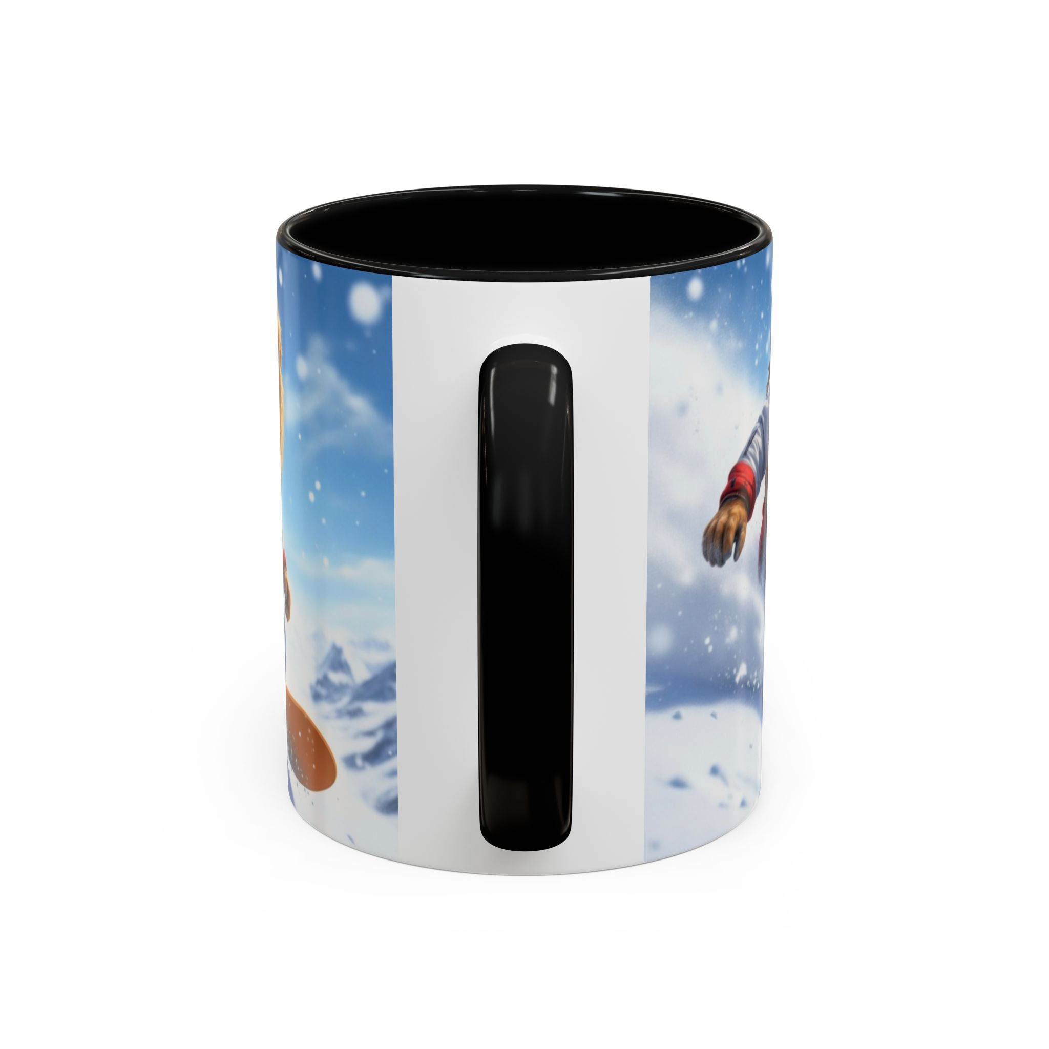 Snowboarding Lion Coffee Mug — Winter Sports Animal Art 11/15oz