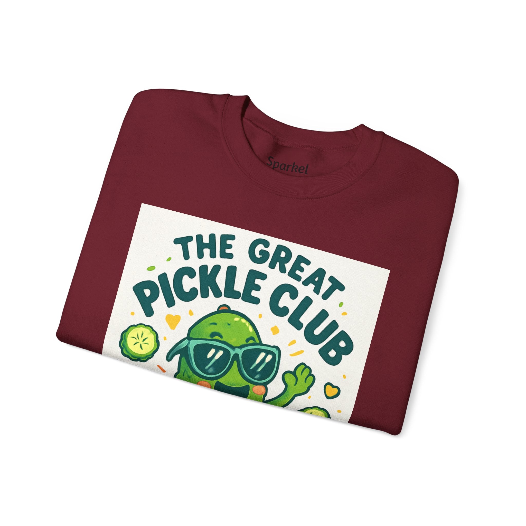 The Great Pickle Club Sweatshirt — Retro Cute Dancing Pickle Crewneck