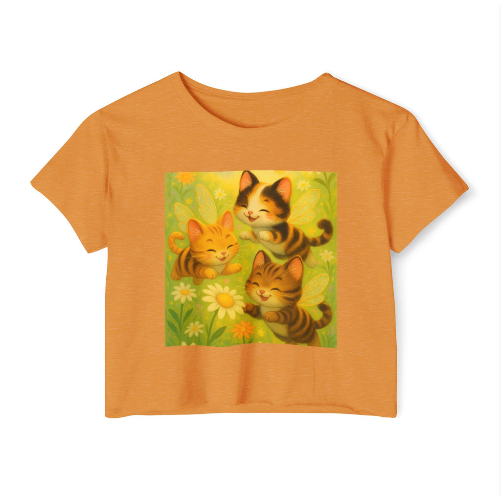 Cute Cat Festival Crop Top for Women - Perfect for Summer Celebrations