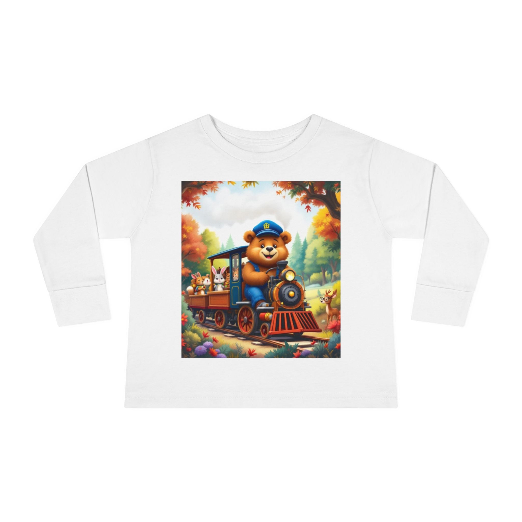 Toddler Tee - Bear Train in Sparkle Hollow Design