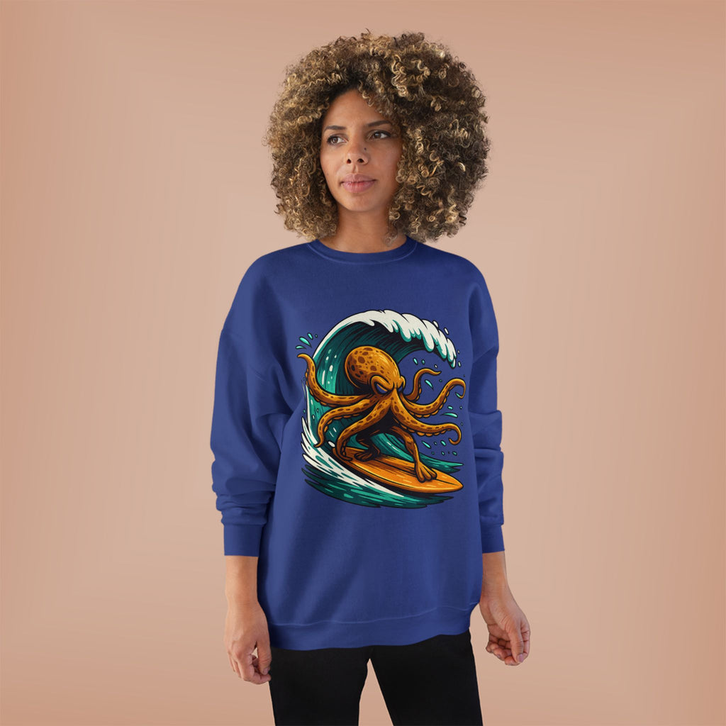Octo Surfer Surfing Octopus Crewneck Sweatshirt