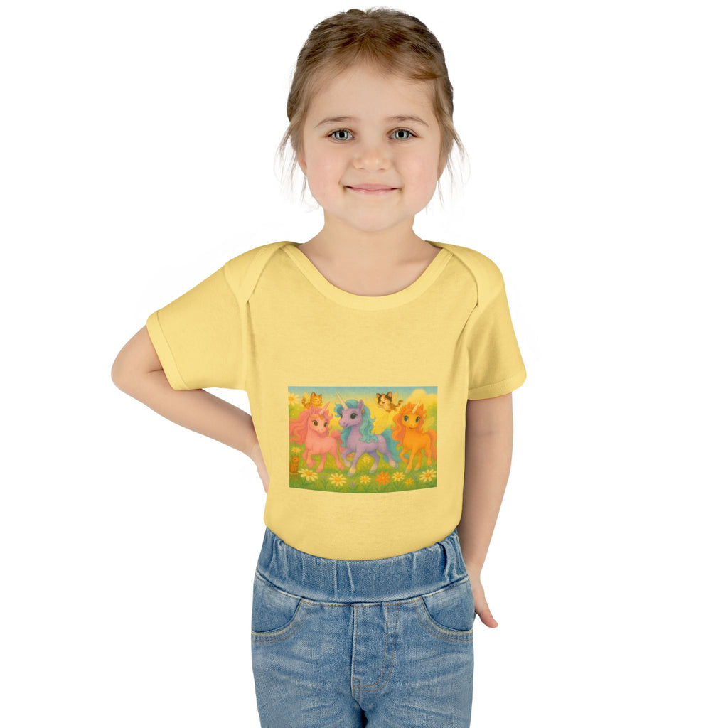 Bodysuit - Whimsical Unicorn Princesses and Forest Animals Playful Design