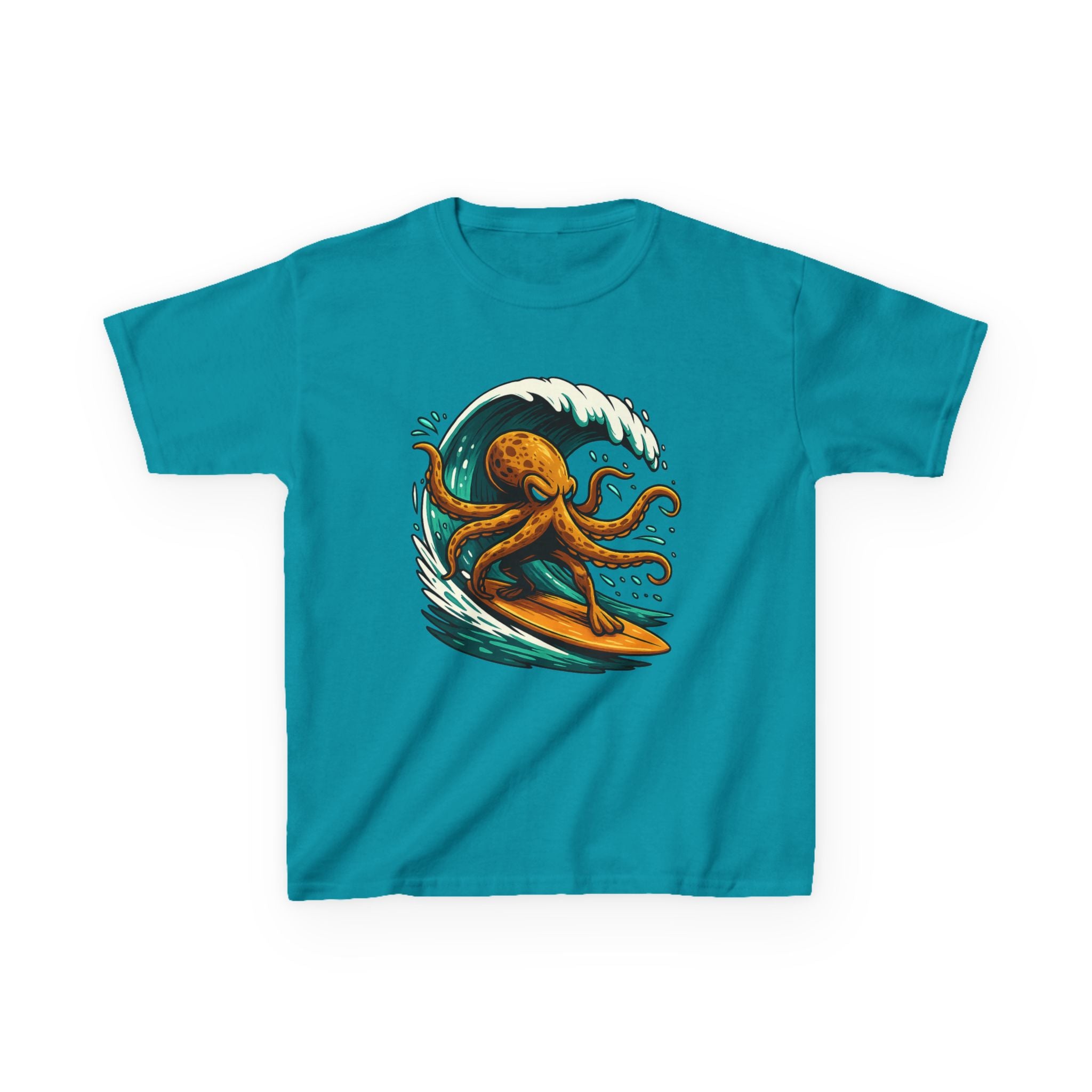 Kids Tee — Octo Surfer Surfing Wave Graphic