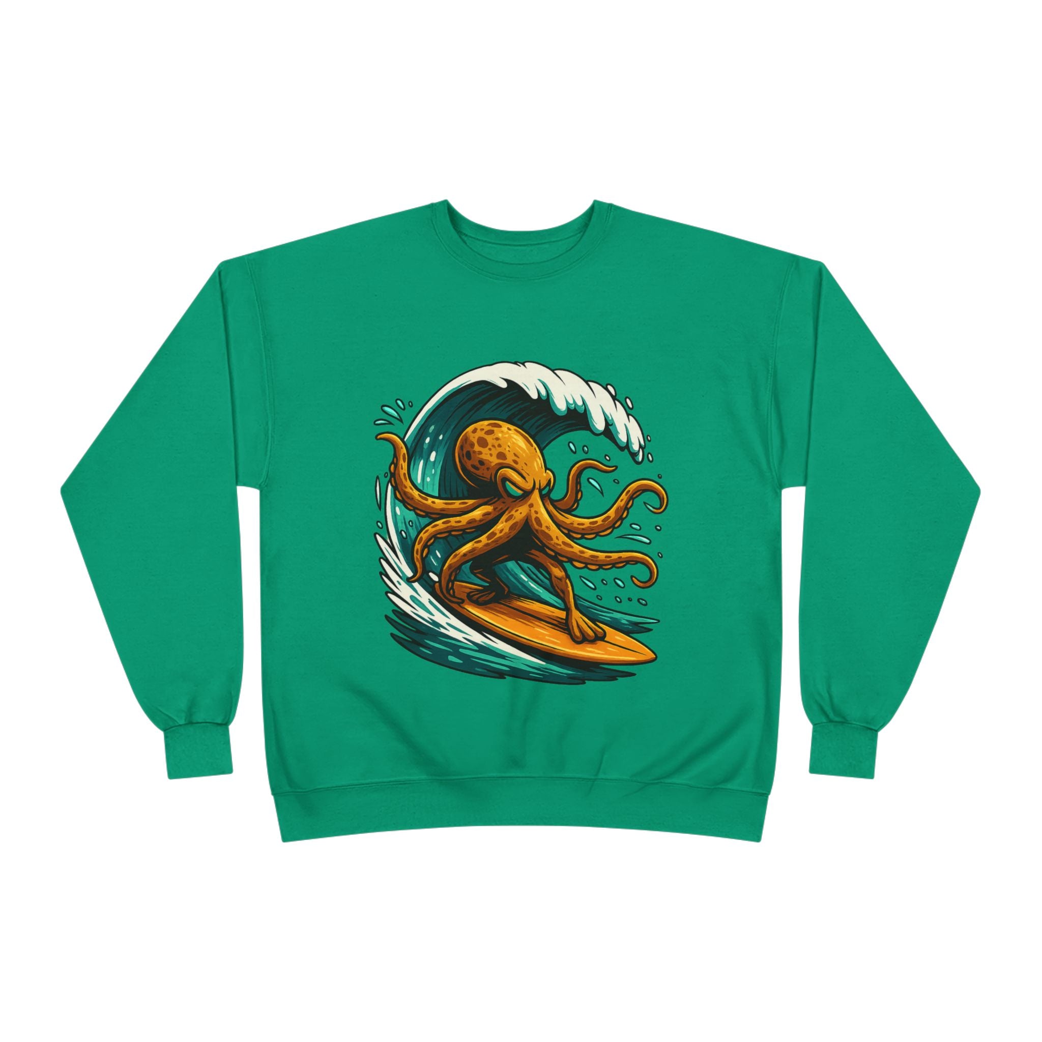 Octo Surfer Surfing Octopus Crewneck Sweatshirt
