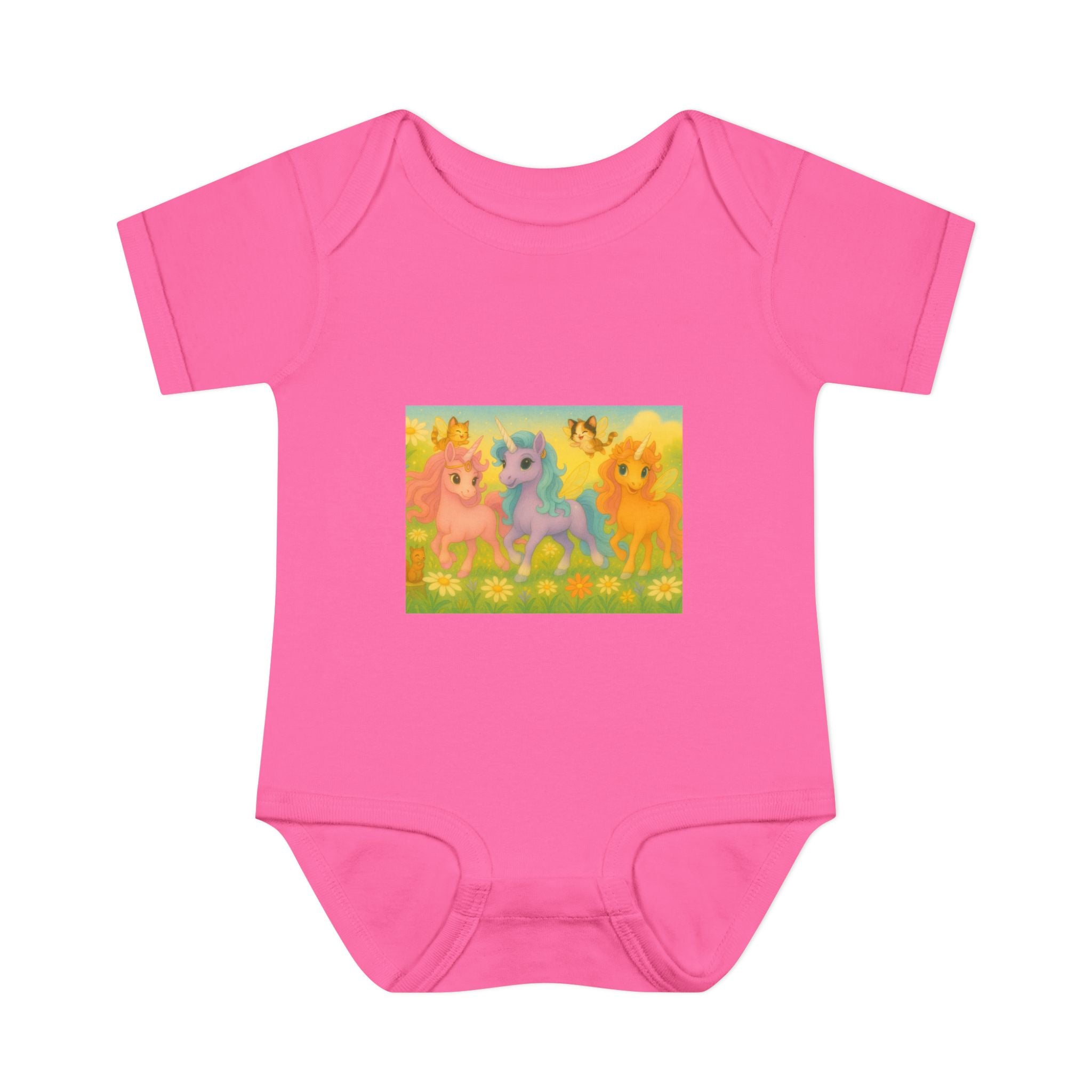 Bodysuit - Whimsical Unicorn Princesses and Forest Animals Playful Design