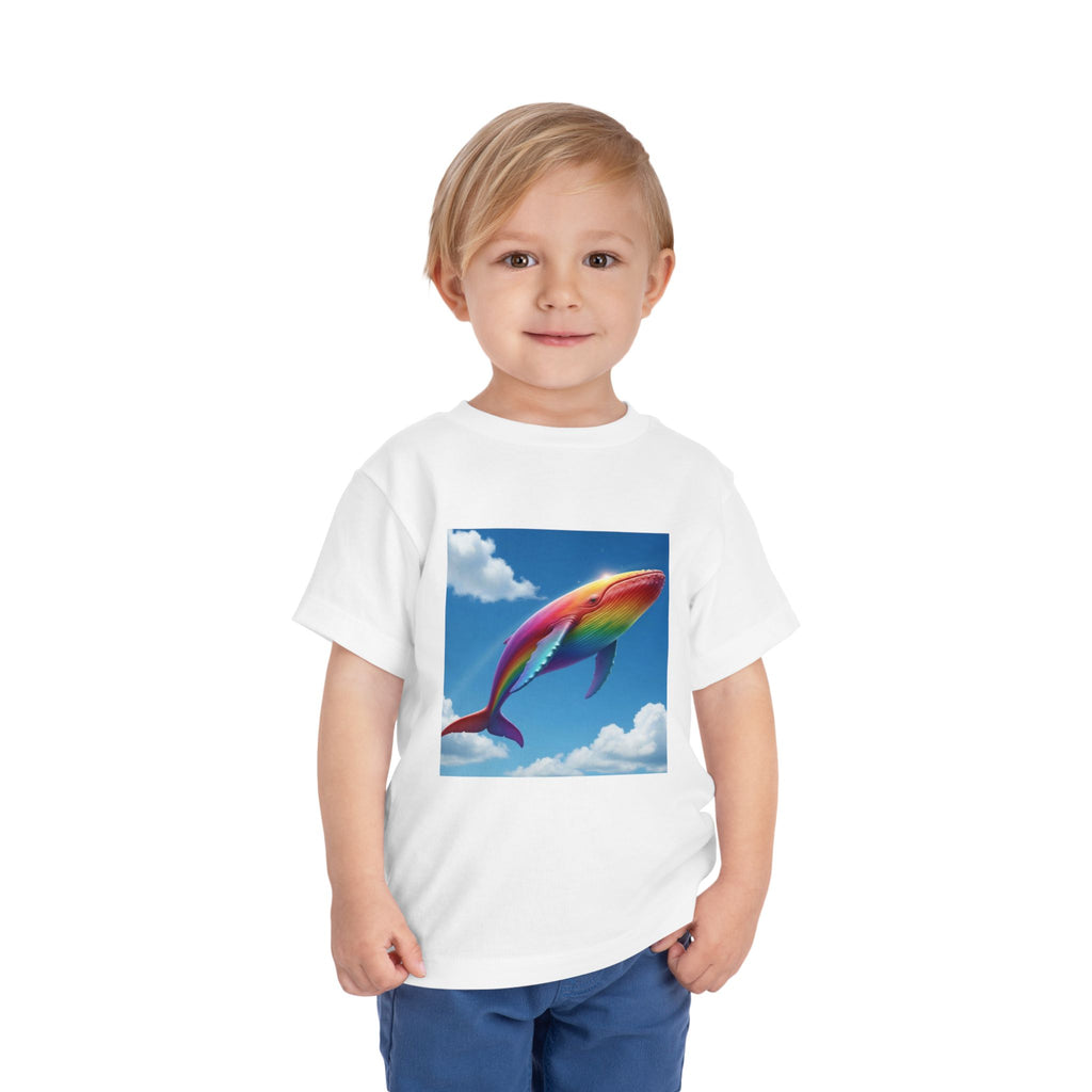 Toddler Tee - Flying Rainbow Whale from the Land of Sparkle Hollow