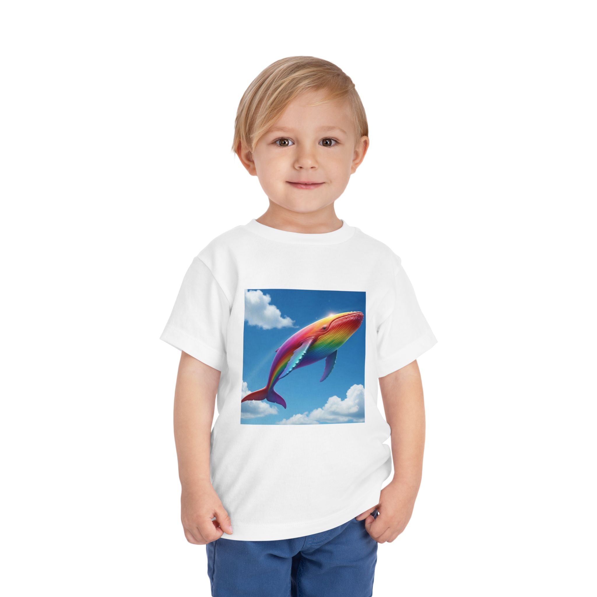 Toddler Tee - Flying Rainbow Whale from the Land of Sparkle Hollow