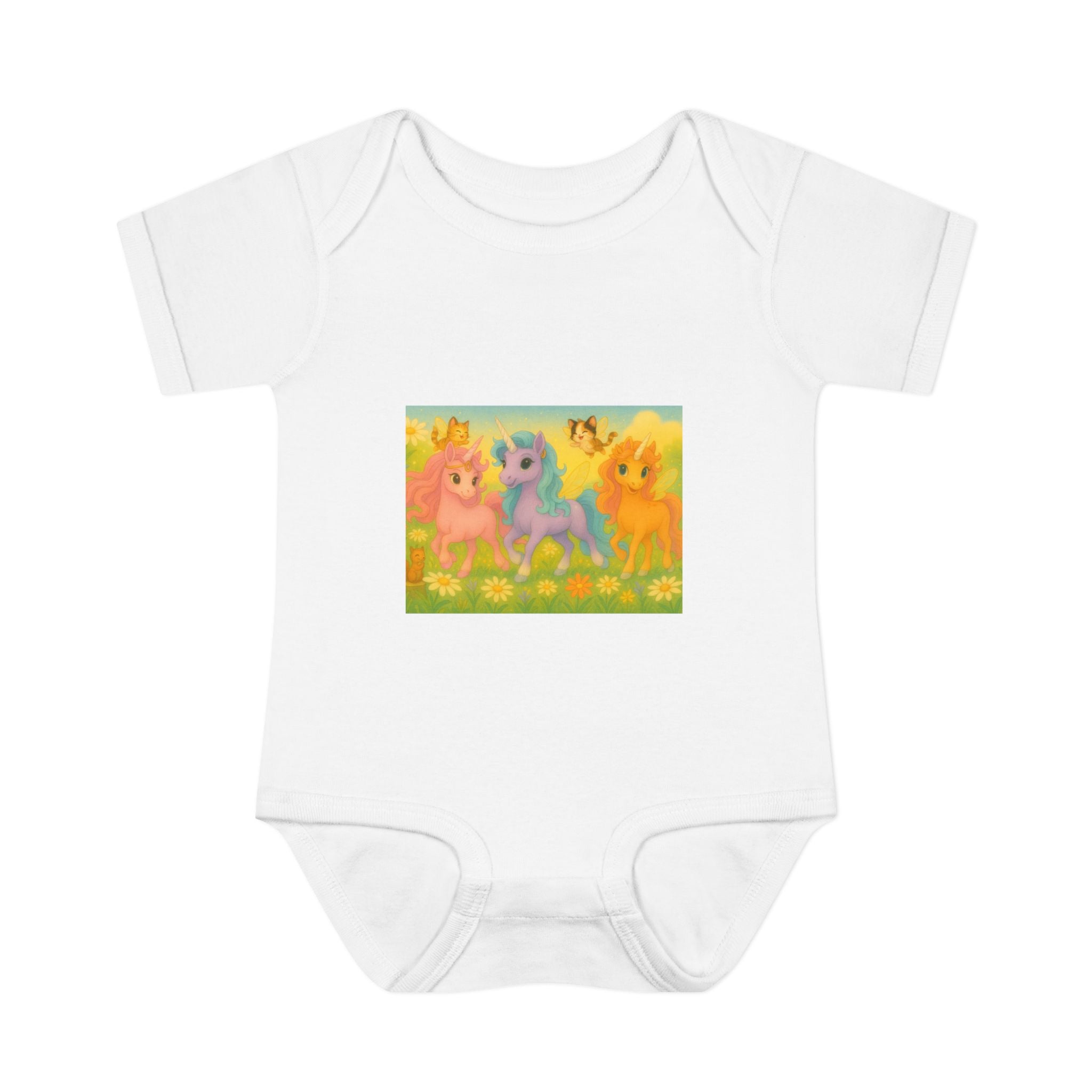 Bodysuit - Whimsical Unicorn Princesses and Forest Animals Playful Design