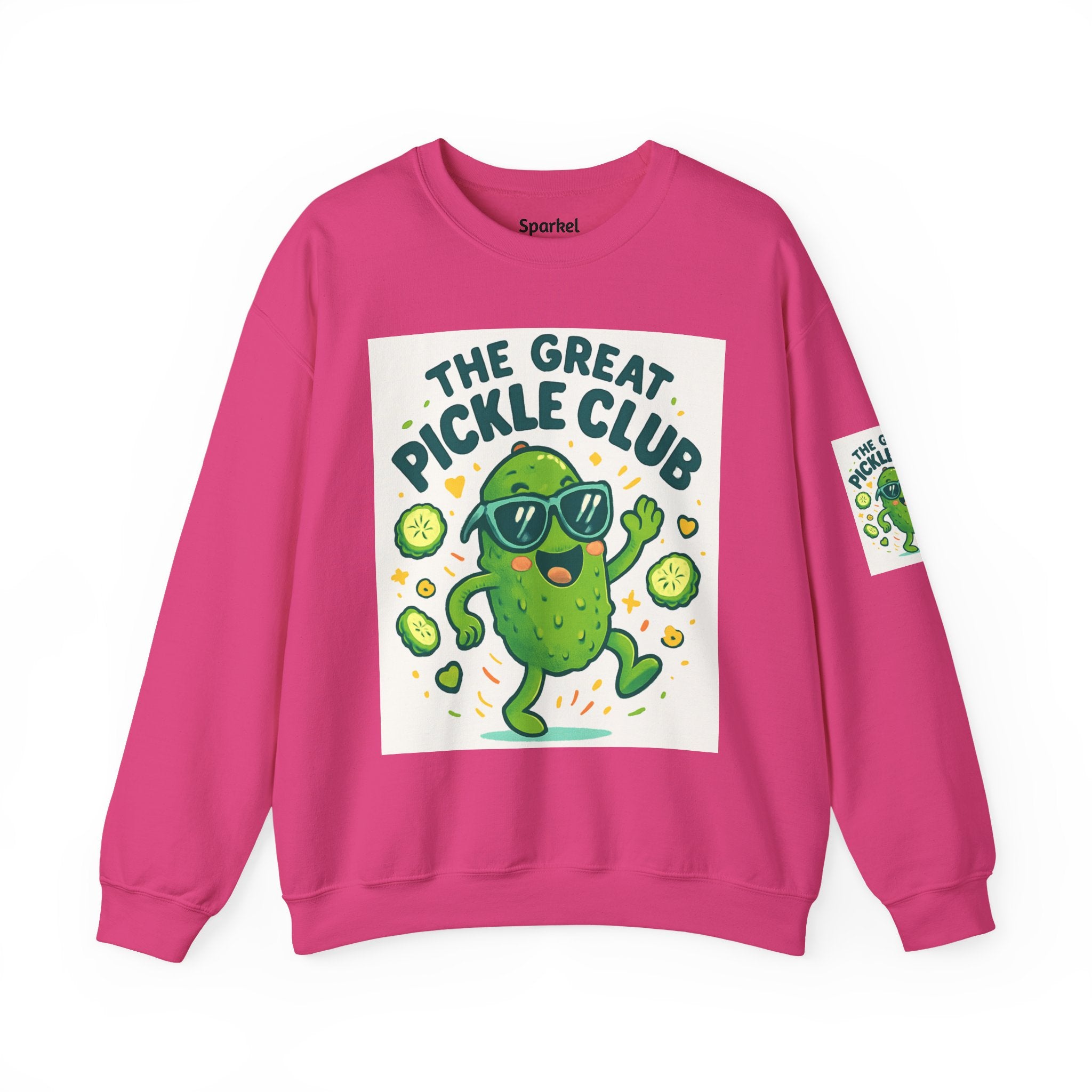The Great Pickle Club Sweatshirt — Retro Cute Dancing Pickle Crewneck