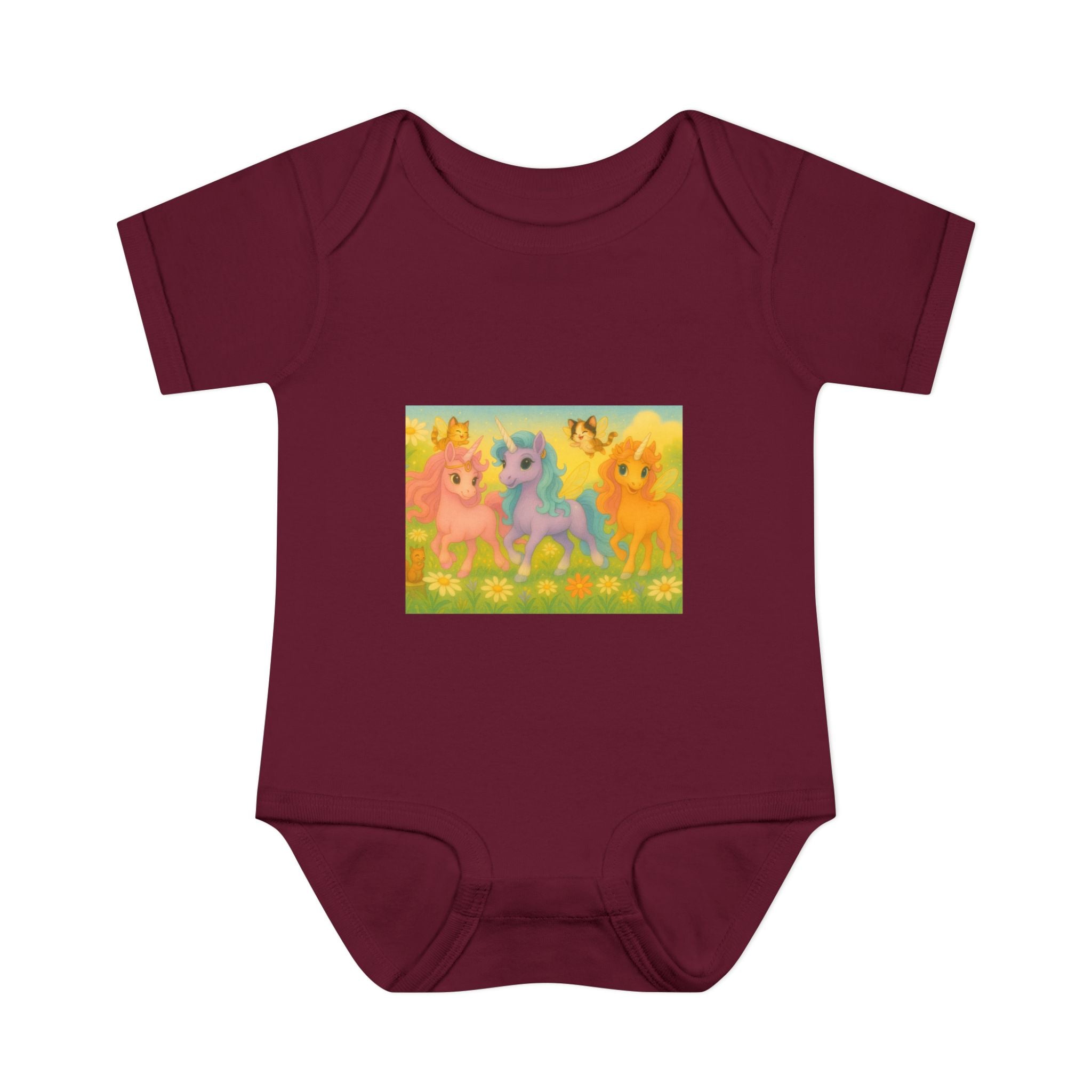 Bodysuit - Whimsical Unicorn Princesses and Forest Animals Playful Design