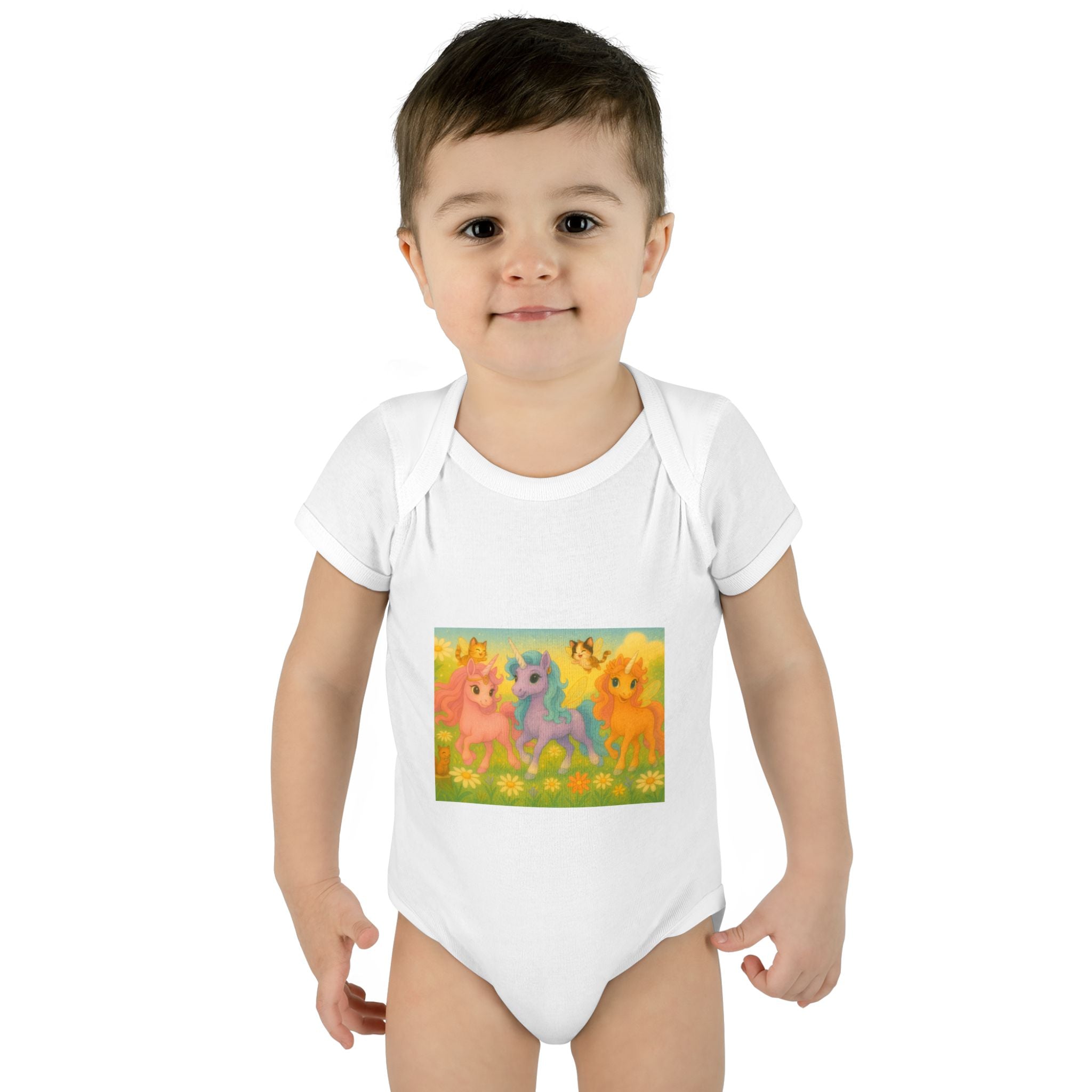 Bodysuit - Whimsical Unicorn Princesses and Forest Animals Playful Design